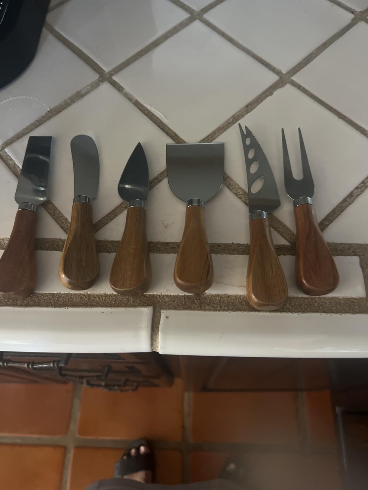 6 Piece Cheese Knives Set with Wooden Handle, Mini Steel Stainless Cheese knife set for Charcuterie and Cheese spread, Perfect for Cheese Slicer and Butter Cutter customer photo 1