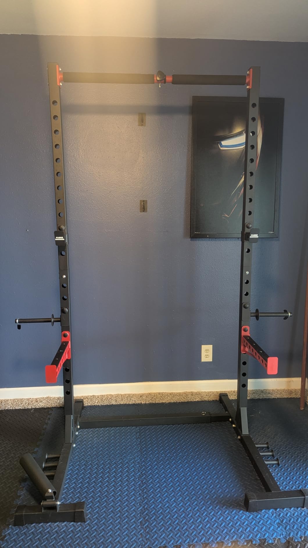 FLYBIRD Squat Rack with Pull-Up Bar, Adjustable Multi-Functional Power Rack, Inner Width Squat Rack Stand Suitable for 6FT,7FT Barbell for Home Gym Equipment customer photo 2