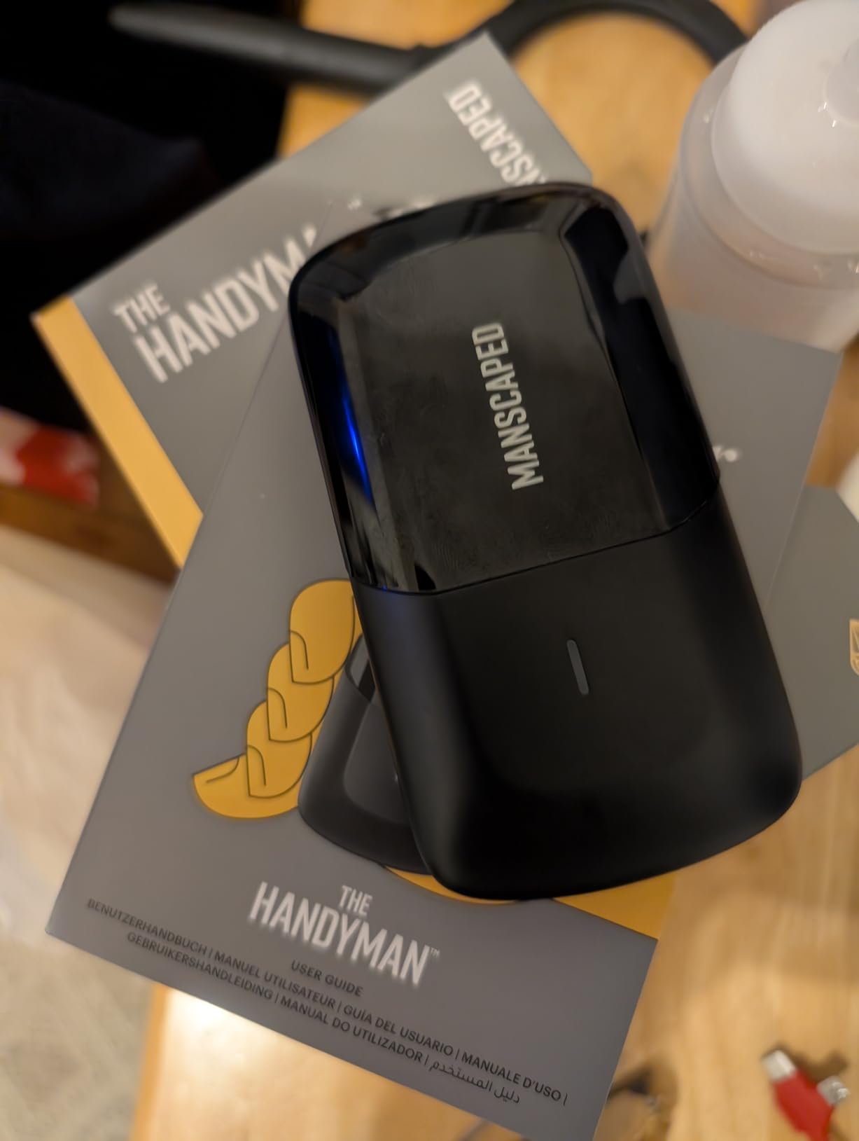 MANSCAPED The Handyman Compact Face Shaver - Portable Men's Travel Facial Hair Groomer, USB-C Rechargeable Razor, Electric Foil Face Shaver, Waterproof, Cordless, Dual-Action SkinSafe Foil Blades customer photo 1