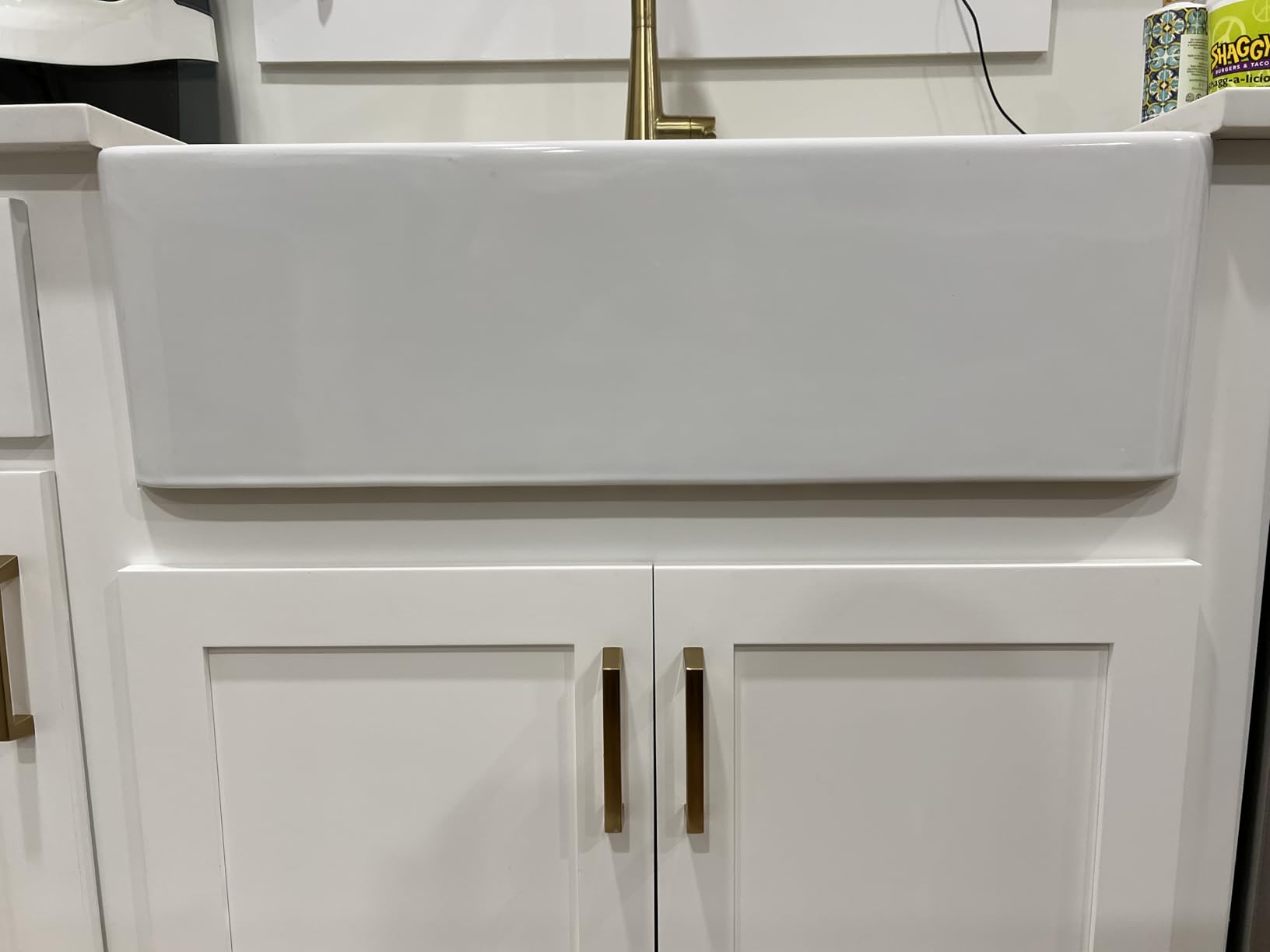 TUKTUK White Farmhouse Sink 30 inch Farm Sink Fireclay Apron Front Single Bowl Kitchen Sinks Deep Drop In Undermount Reversible Heavy Duty Easy-to-Clean Kitchen Basin with Luxury Modern Accessory Kit customer photo 1