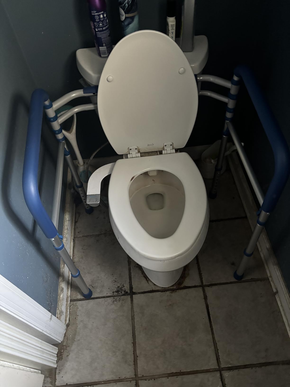 Lianjindun Toilet Safety Rails, Adjustable Toilet Frame for Elderly, Seniors, Handicap & Disabled, Foldable Handicap Toilet Handles Fit Any Toilets (Gray) customer photo 2