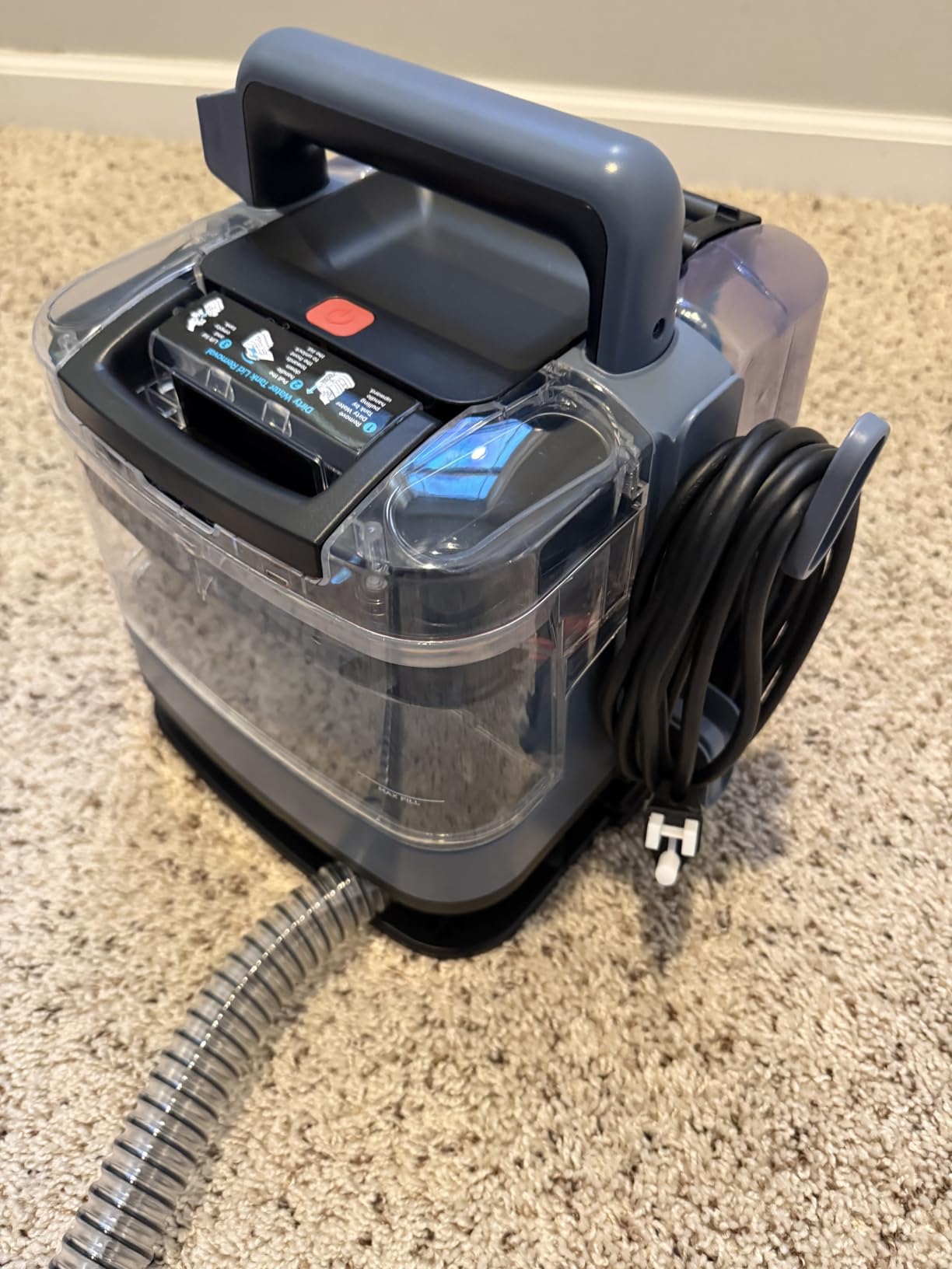 Shark StainStriker | Portable Carpet, Upholstery & Area Rug Cleaner | 4 Tools | Bonus Full-Size Solutions | Powerful Stain & Odor Remover | Deep Clean & OXY Solutions | Blue | PX202BRN customer photo 2