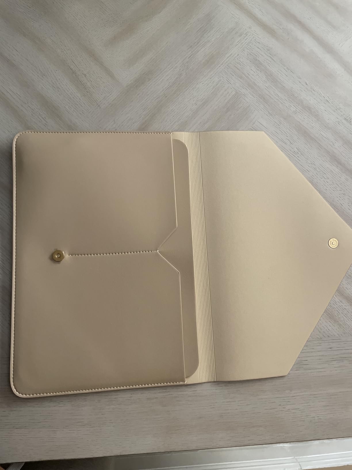 PU Leather Laptop Sleeve 16 Inch Compatible with New MacBook Pro 16 A2991 A2780, MacBook Pro 15, Surface Book 15, Dell XPS 15 with Small Pouch, Mouse Pad and Cord Organizer Color Khaki customer photo 2