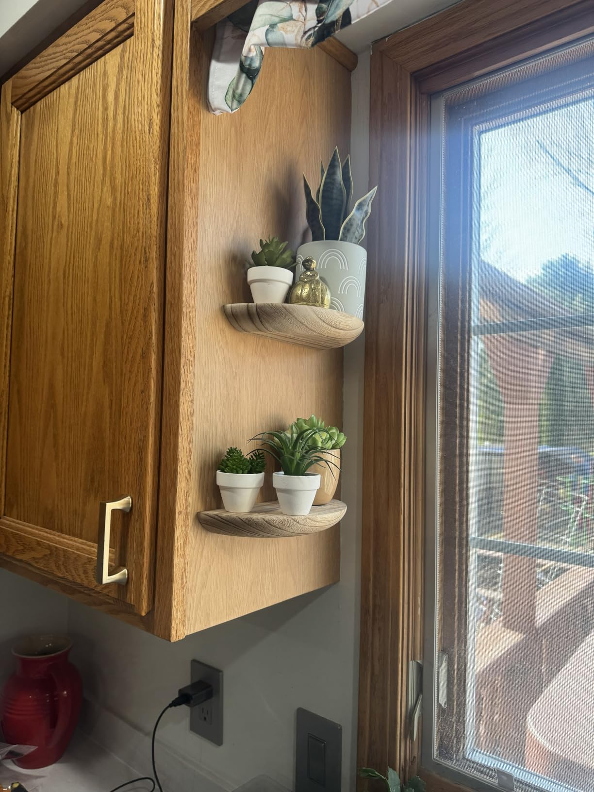 Solid Wood Half Round Floating Wall Shelves | Elegant Floating Shelves, Elevate Your Space. Perfect for Living Rooms, Bathrooms, Bedrooms, Offices, Children's Rooms customer photo 2