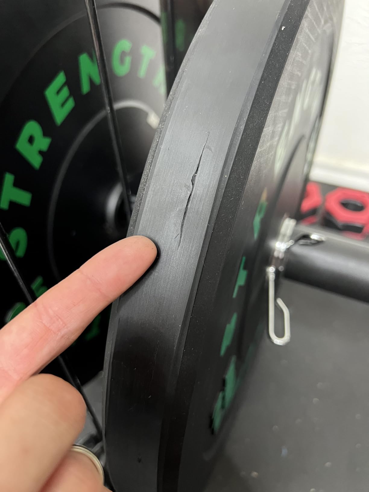 2-Inch Olympic Bumper Plates, 100% Virgin Rubber Low Bounce Barbell Weight Plates for Home Gym Strength Training customer photo 2