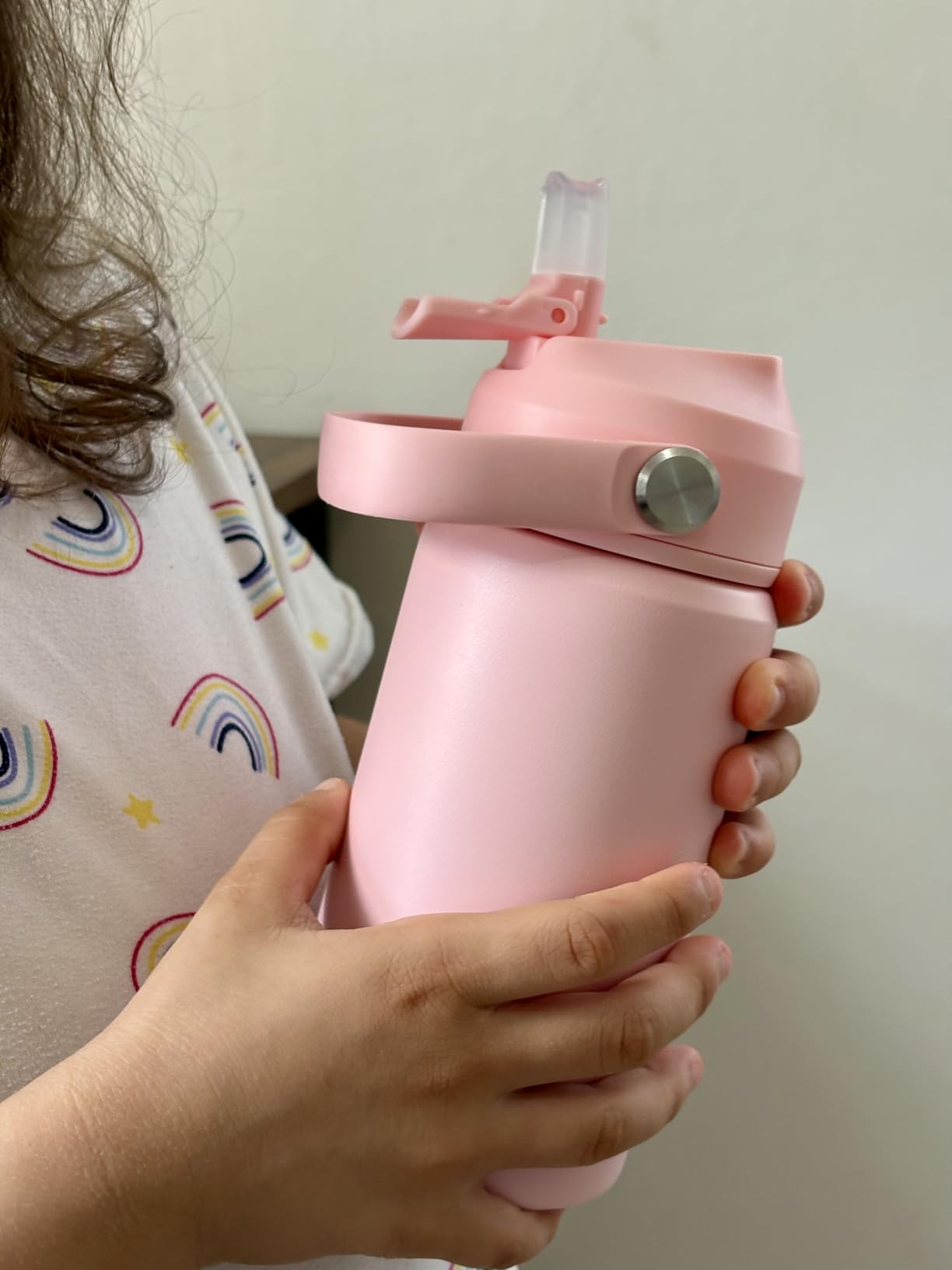 Kerilyn 12oz Kids Water Bottle, Stainless Steel Insulated Water Bottle, Toddler Cup with Straws Leak-Proof, Kids Water Bottles for School Boys Girls, BPA Free, Blue customer photo 1