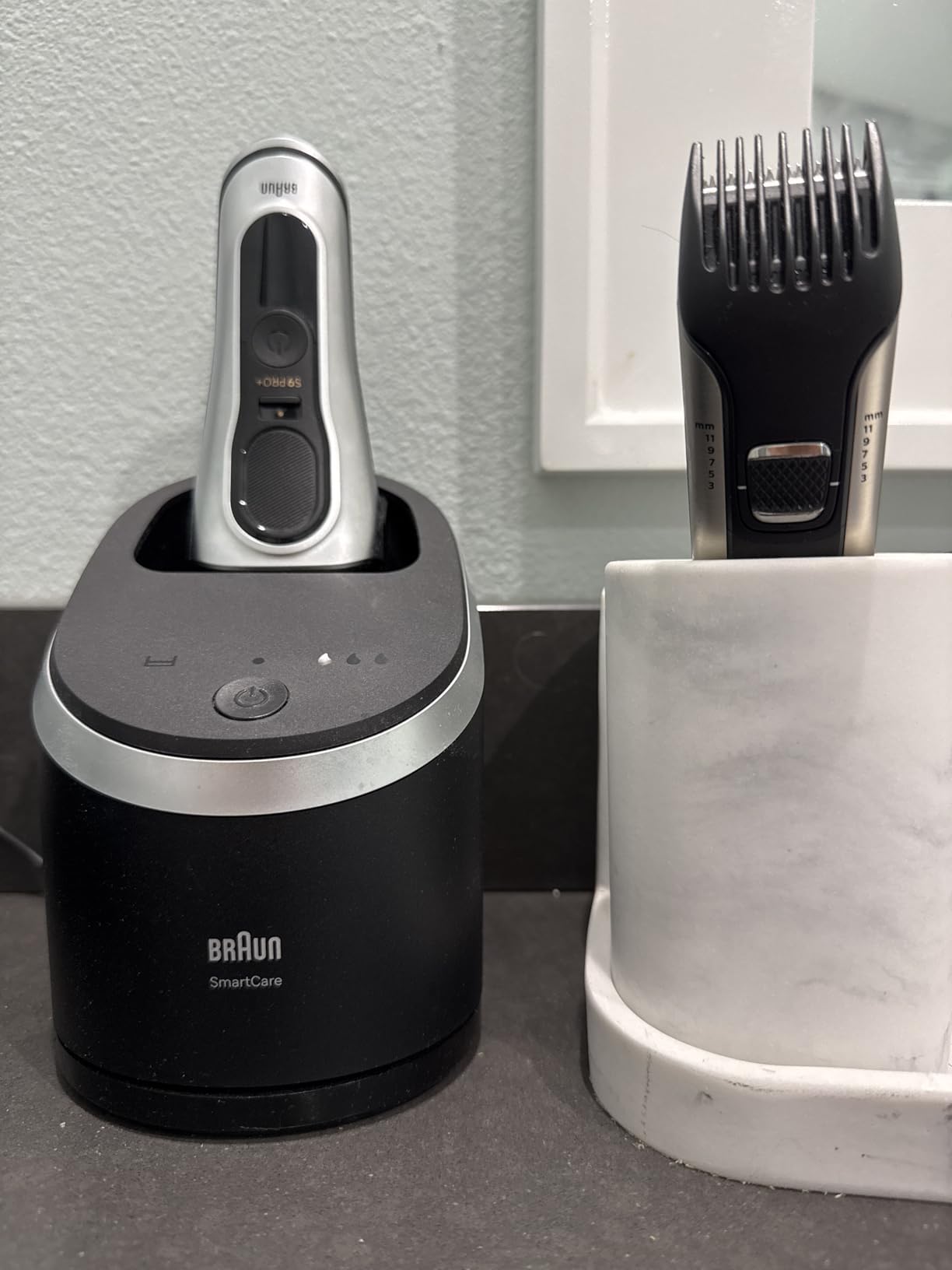 Series 9 PRO+ Electric Razor for Men, 5 Pro Shave Elements & Precision Long Hair Trimmer, 6in1 SmartCare Center, Wet & Dry Electric Shaver for Smooth Skin with 60min Battery Runtime, 9567cc customer photo 2