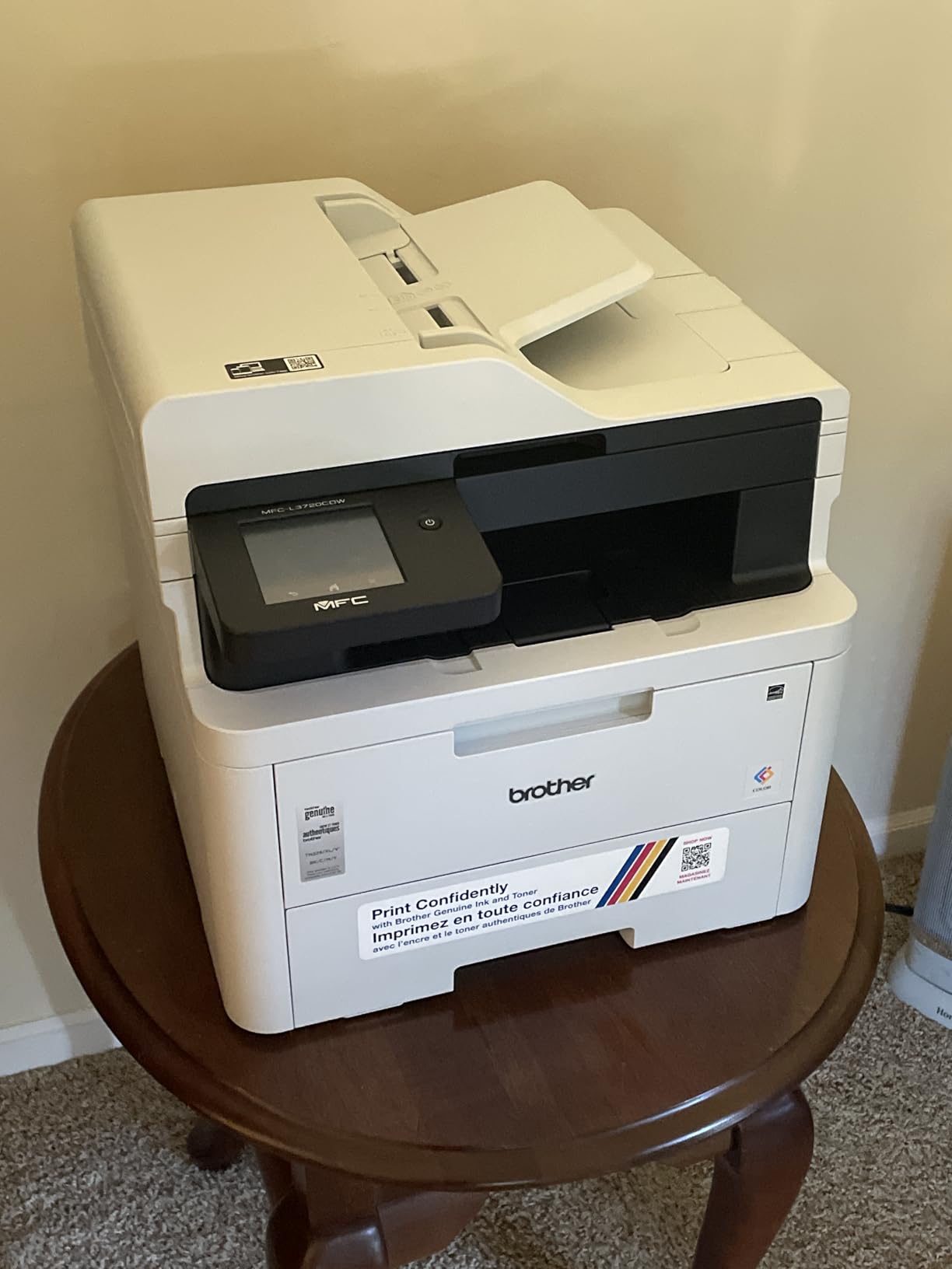 Brother MFC-L3720CDW Wireless Color Laser Printer with Scanner, Copier and Fax | Auto Duplex and 250-Sheet Capacity | Includes Refresh Subscription Trial. Amazon Dash Replenishment Ready customer photo 1