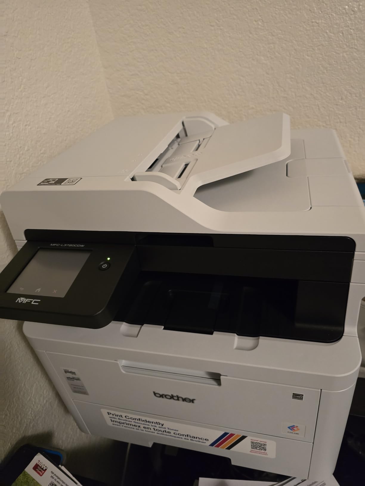 Brother MFC-L3720CDW Wireless Color Laser Printer with Scanner, Copier and Fax | Auto Duplex and 250-Sheet Capacity | Includes Refresh Subscription Trial. Amazon Dash Replenishment Ready customer photo 2