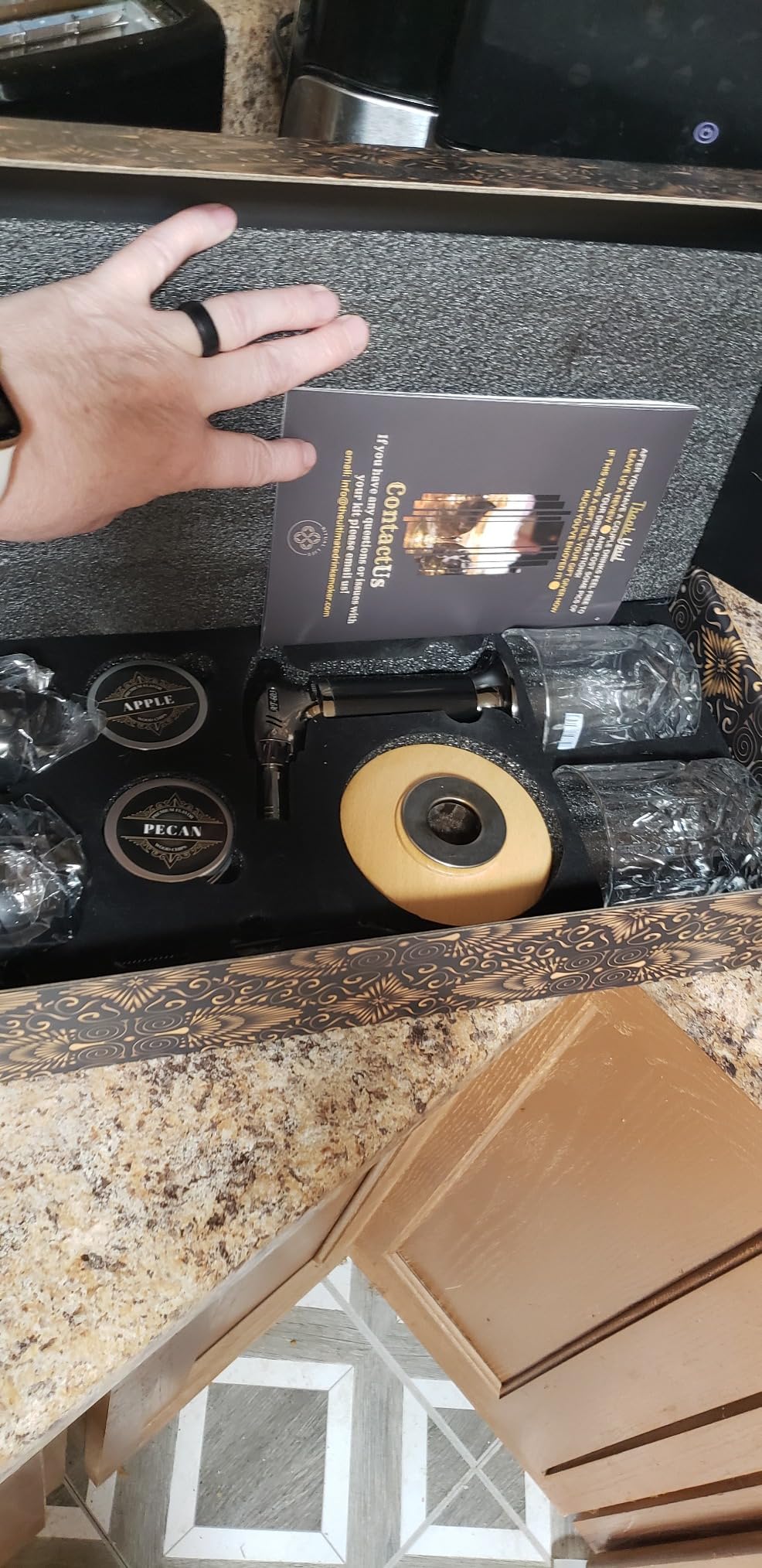 Cocktail Smoker Kit - Whiskey Bourbon Drink Smoker with Torch, Custom Top, 2 Ice Ball Makers, 6 Flavors Wood Chips, Extra Filter - Smokers for Whiskey Drinks - Cocktail Drink Smoking Kit customer photo 2