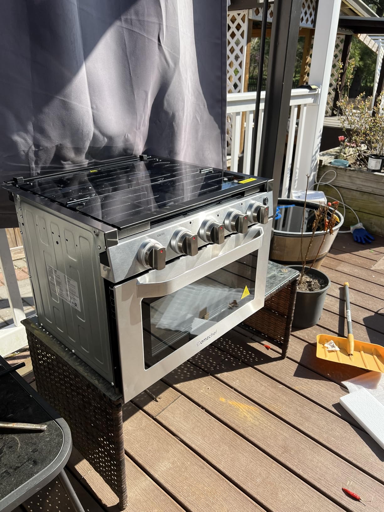 AMZCHEF 17 Inch 3-Burner RV Gas Range with 1.24 Cu.Ft Oven, High Output Propane Stove for Mobile Home, Camper, Apartment, Stainless Steel customer photo 2
