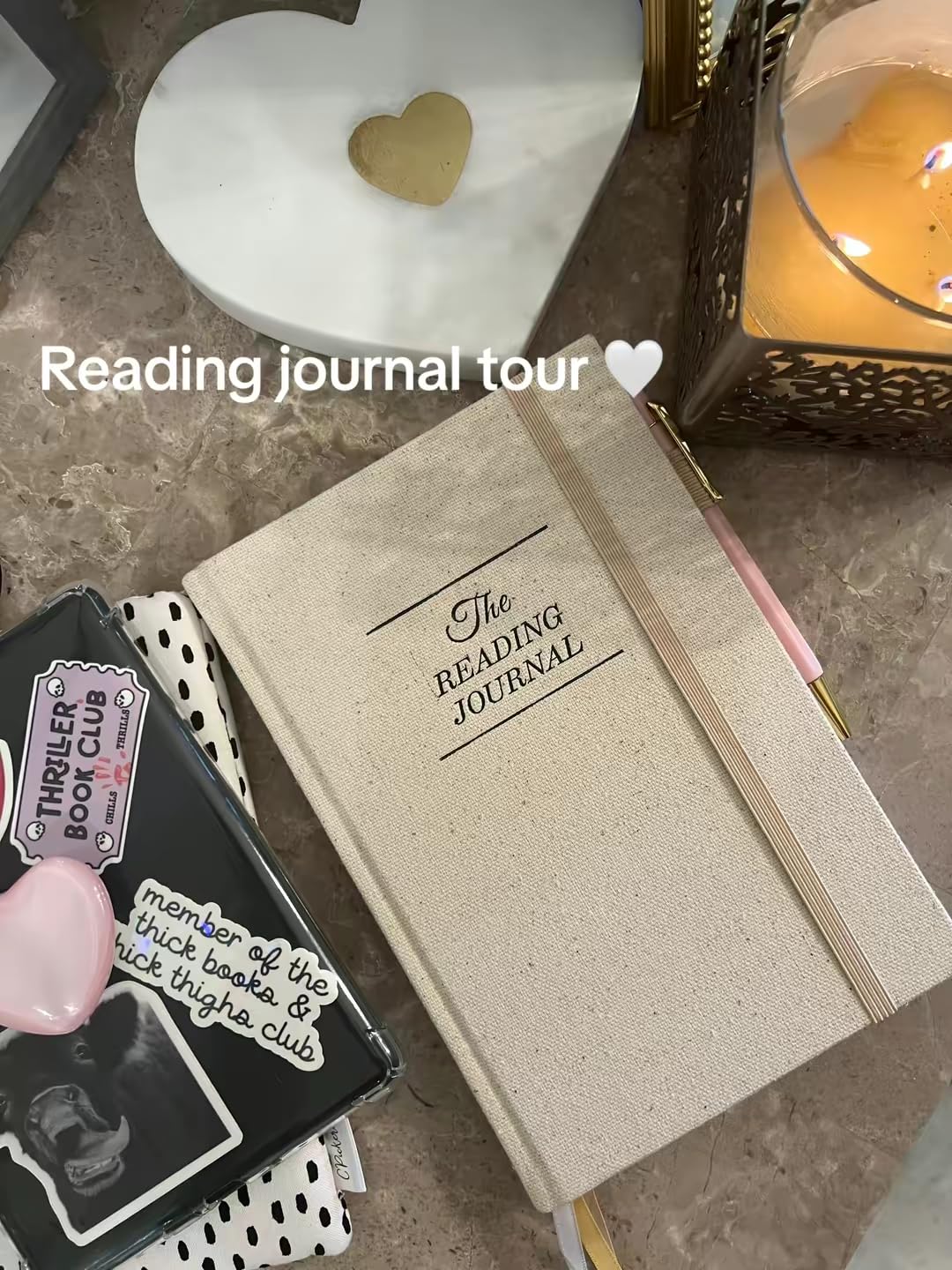 JUBTIC Reading Journal - Book Journal Reading Log for Review and Track Your Reading Progress - Gift Book Accessories for Book Lovers and Voracious Readers - 75 Books, A5 Size (Beige) customer photo 1