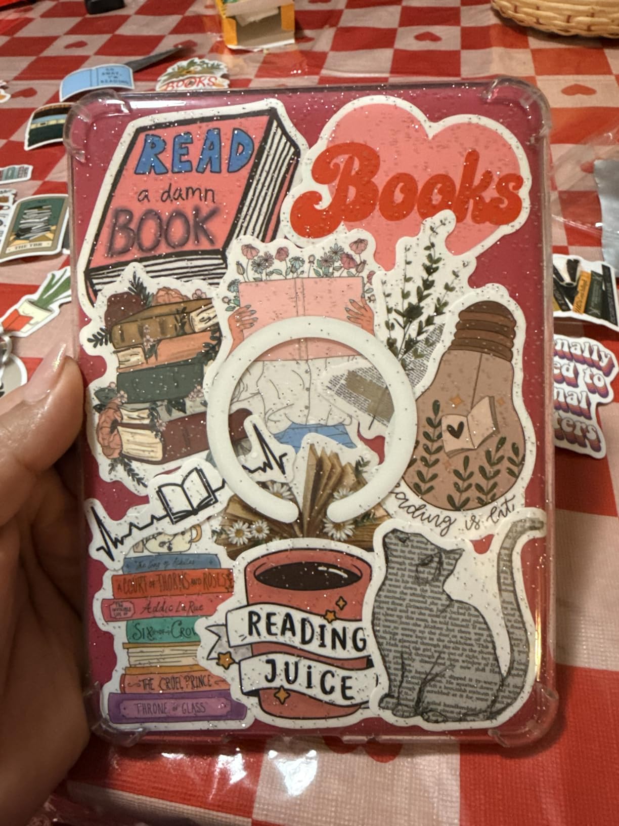 50 PCS Book Stickers for Kindle, Bookish Reading Kindle Stickers Pack for Books, Water Bottles, Laptops, Book Lover Sticker Accessories Gifts for Kids Teens Adults customer photo 1
