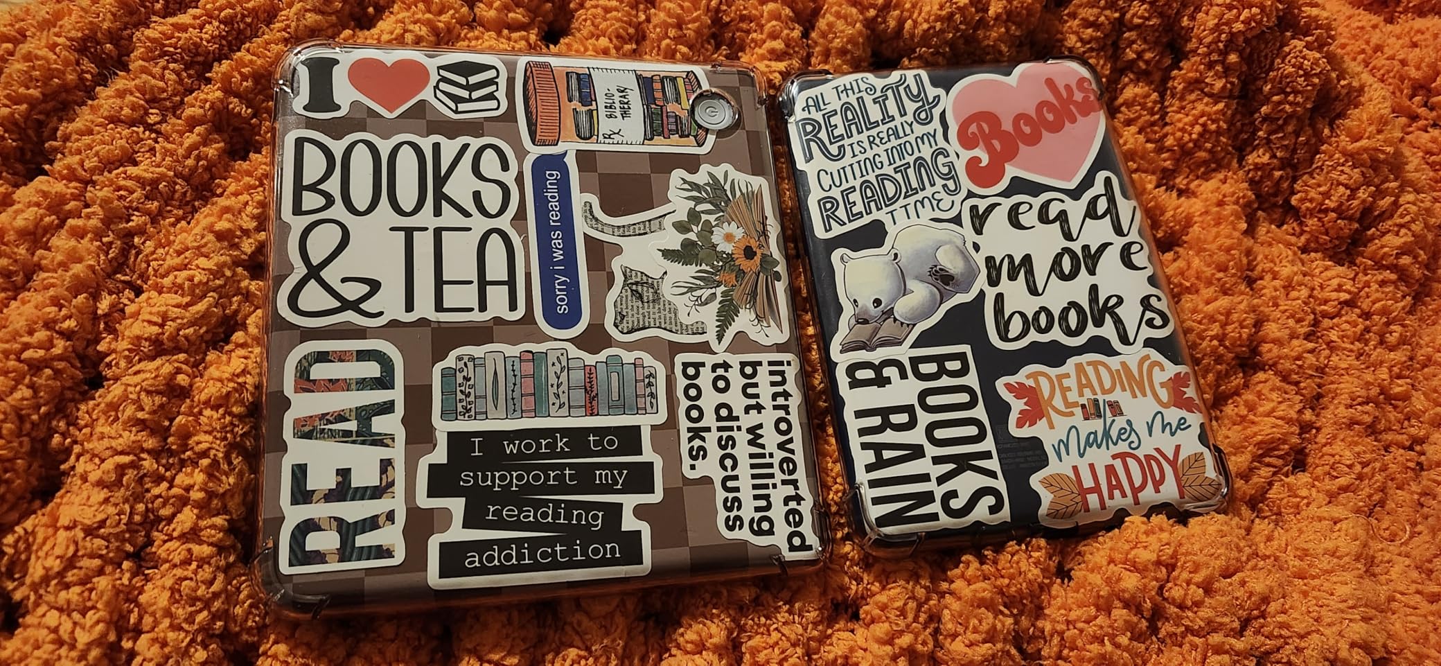 50 PCS Book Stickers for Kindle, Bookish Reading Kindle Stickers Pack for Books, Water Bottles, Laptops, Book Lover Sticker Accessories Gifts for Kids Teens Adults customer photo 2