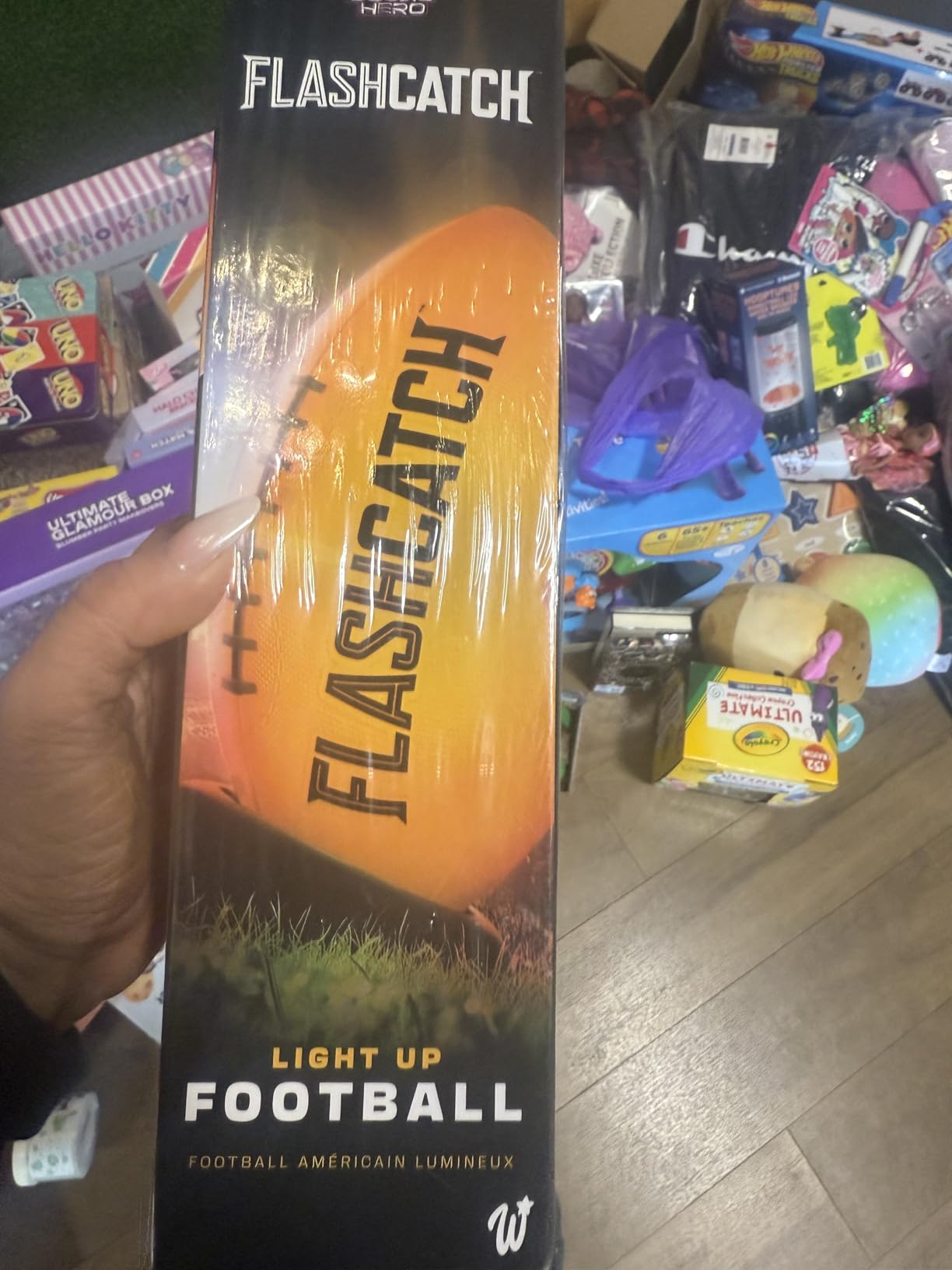 Light Up Football - Glow in the Dark Ball - NO 6 - Boys Gifts - Outdoor Sports, Birthday Gifts for Boys 8-15+ Year Old - Kids Teenage Youth Gift Ideas - Boy Toys Stuff Ages 8 9 10 11 12 13 14 15 customer photo 1