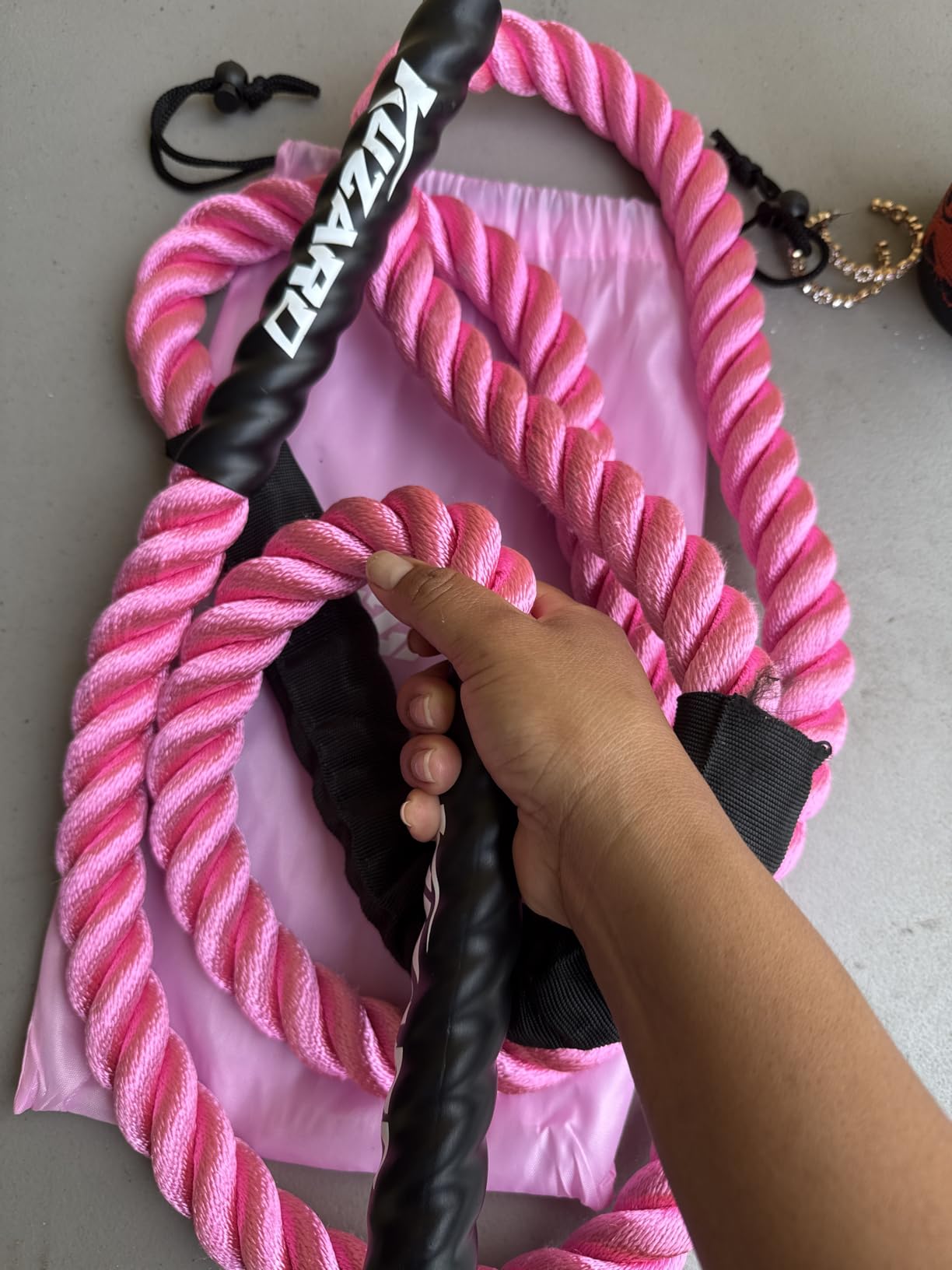 Jump Rope, Weighted Jump Rope for Women, Heavy Jump Ropes for Fitness, Home Gym Exercise Equipment, Adult Skipping Rope for Improve Strength, Weight Loss, Boxing Training,Total Body Workout Equipment customer photo 2