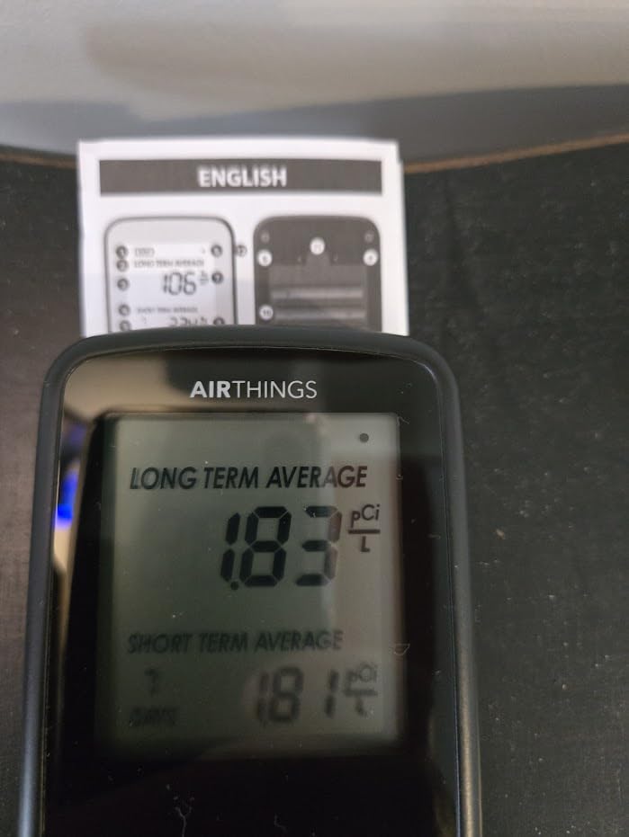 Airthings Battery-Operated Lightweight Digital Home Radon Detector with LCD Display for Continuous and Long-Term Monitoring customer photo 2