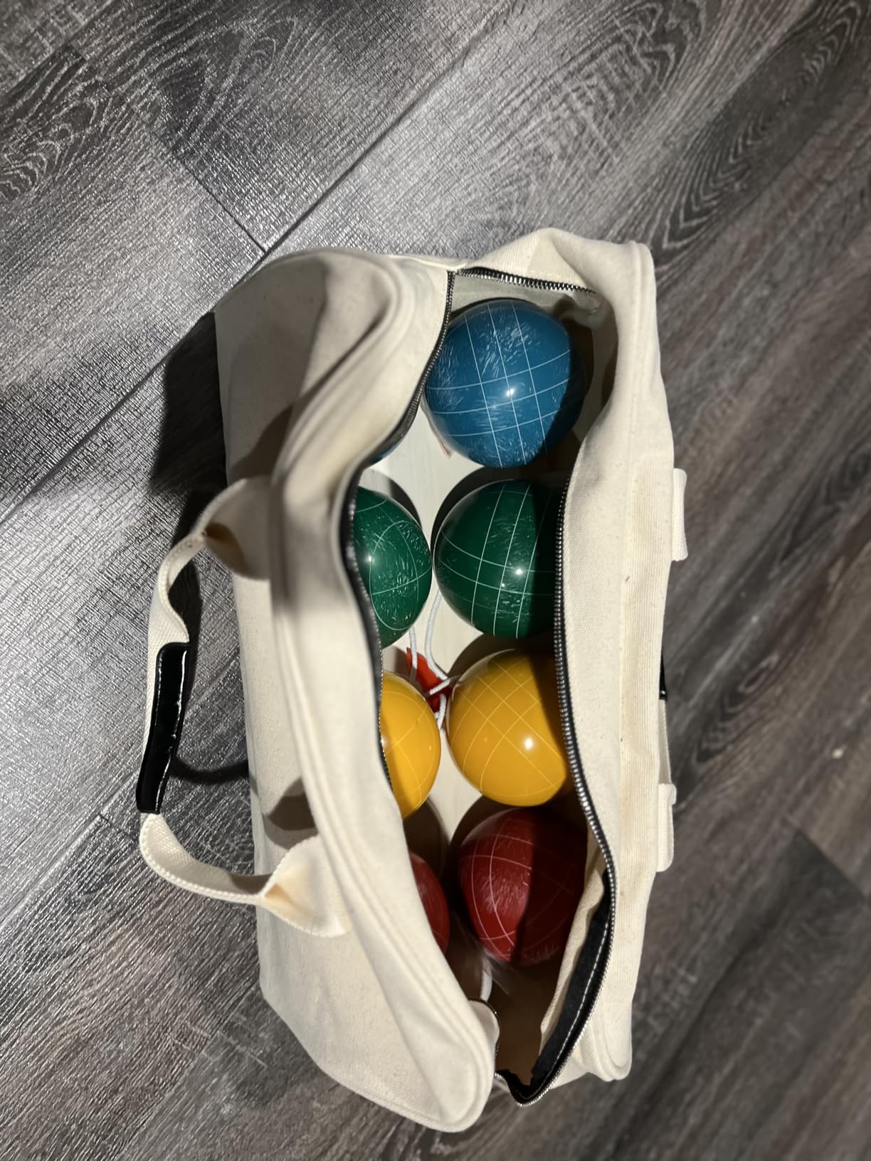Play Platoon Bocce Ball Set Regulation Size Game Set - 107mm with 8 Hard Polyresin Premium Balls, Pallino, and Professional Carry Bag & Measuring Rope - Outdoor Games for Backyard, Lawn, Beach customer photo 1