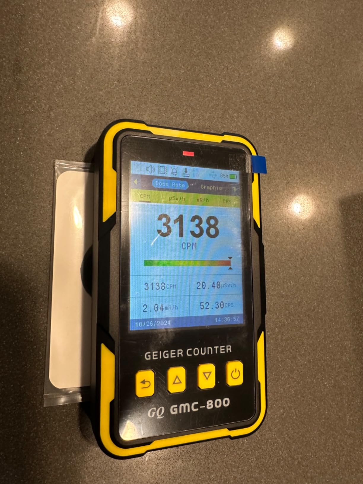 Nuclear Radiation Detector GQ GMC-800 Geiger Counter USA Design Product US National Standard Large Color LCD Display 5 Alarm Types Dosimeter Data Save & Global Share Beta Gamma X-ray Portable Device customer photo 2