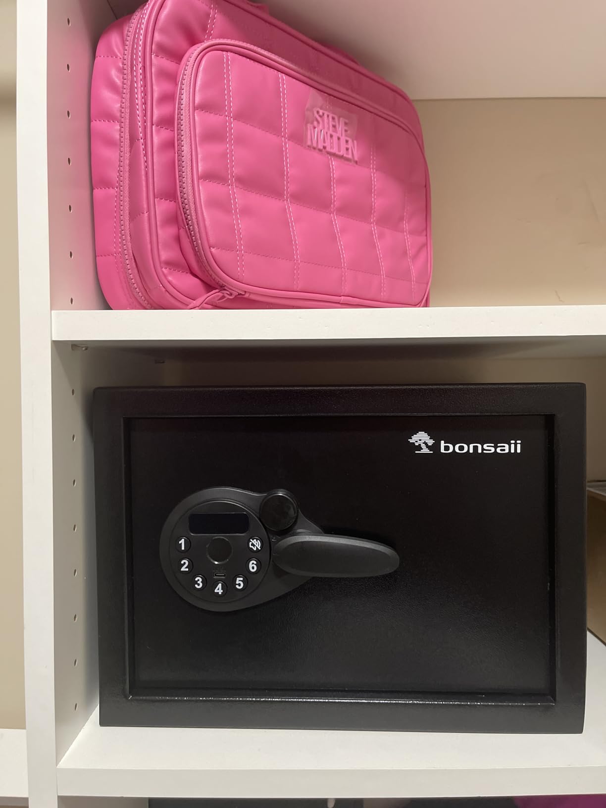 Bonsaii Safe, 0.6 Cubic Safe Box with Electronic Keypad, Removable Shelf, for Valuables Jewelry and Documents in Home, Hotel, or Business, 9.84