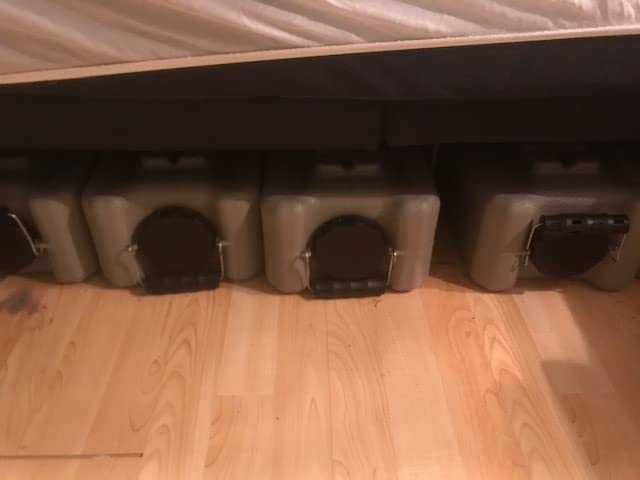 WaterBrick International Water Storage Containers for Emergency Water Storage | 4-Pack of Stackable 3.5 Gallon Water Container Bricks | Food-Grade HDPE Plastic | BPA-Free | STD Tan customer photo 1