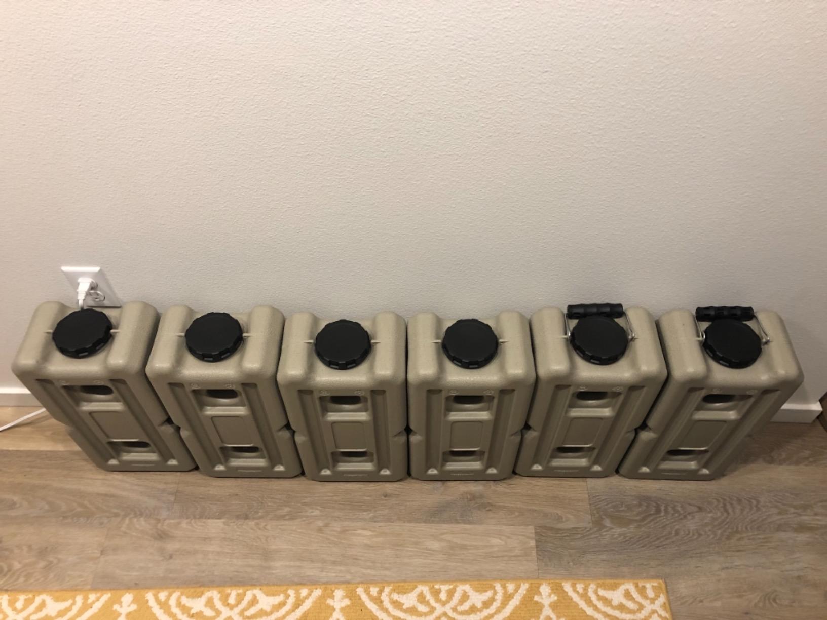 WaterBrick International Water Storage Containers for Emergency Water Storage | 4-Pack of Stackable 3.5 Gallon Water Container Bricks | Food-Grade HDPE Plastic | BPA-Free | STD Tan customer photo 2