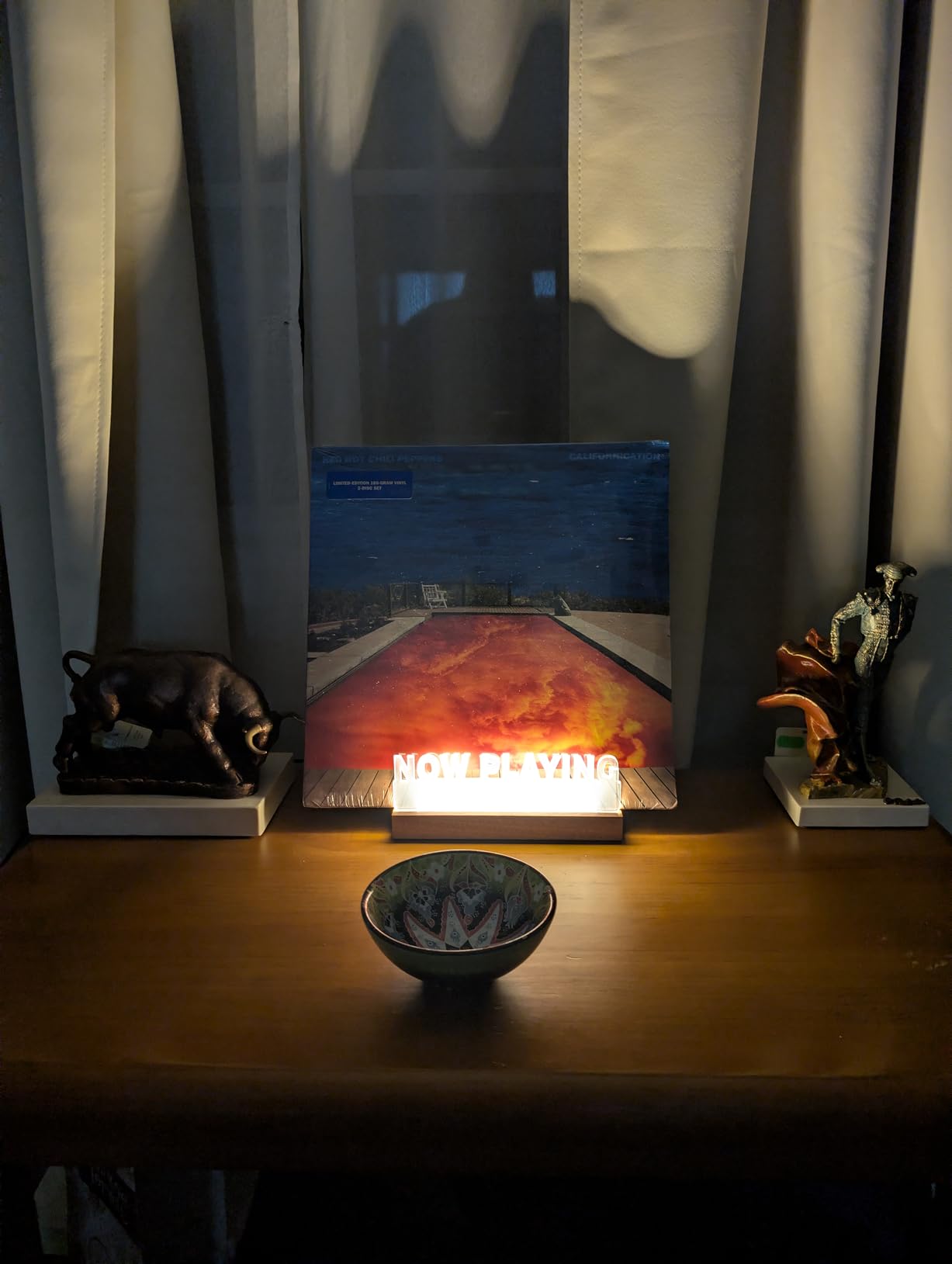 Now Playing Vinyl Record Stand, Light up Record Holder, Wooden Acrylic Display with Warm White Lights for Albums, Room Decor, for Vinyl Lovers customer photo 2