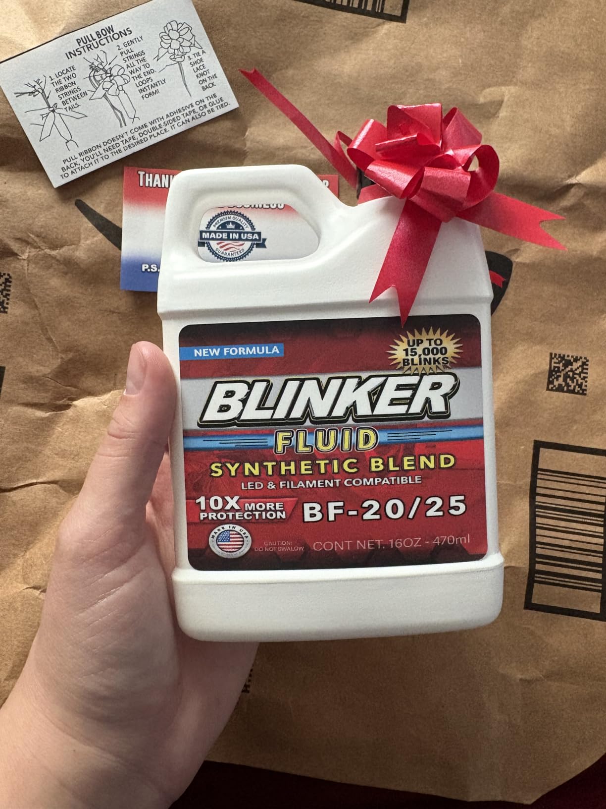 Jergrim Blinker Fluid, Funny Gag Gifts, Great for White Elephant Gift for Adult,Men&Women Christmas Secret Santa,Mechanic, Novelty, Car Guy, Prank, Gifts for Person who has Everything or Want Nothing customer photo 2