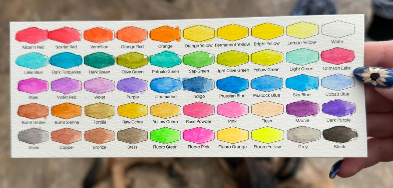 Artecho Watercolor Paint Set 100 Colors with Metallic in Portable Box, Paint Kit with Watercolor Papers and Brushes customer photo 1