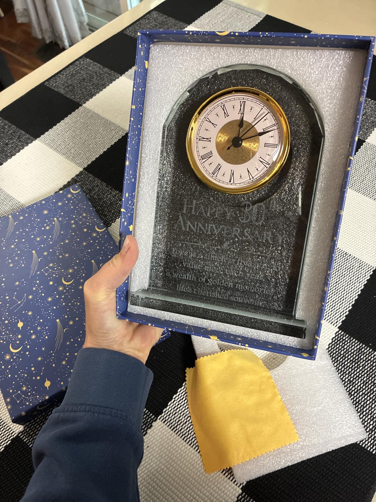 YWHL 40th Wedding Anniversary Clock Gifts for Husband Wife, Happy 40th Anniversary Clock for Parents, 40 Year Anniversary Surprise Gifts for Couple (Battery not Included) customer photo 1