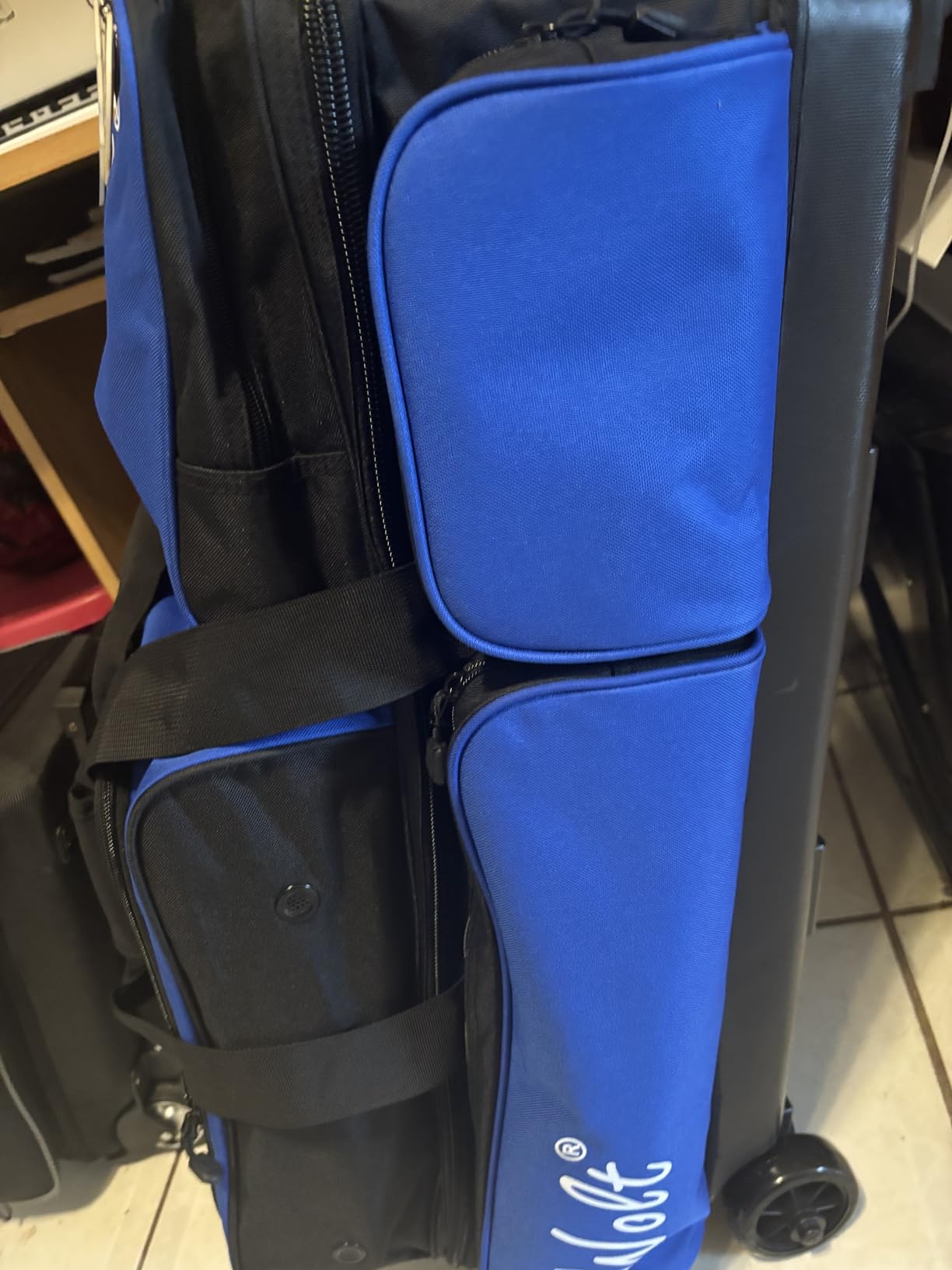 WOLT 3 Ball Bowling Bags with Wheels,Bowling Ball Bag 3 Ball Roller with Separate Shoe Compartment and Accessory Pocket, Retractable Handle Extends to 38'' customer photo 1