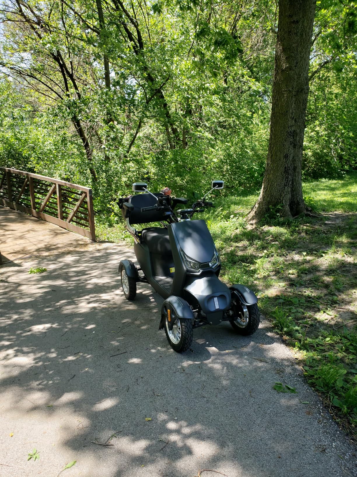 1000W 15 MPH Heavy Duty 4 Wheel Mobility Scooter 500lbs Loadweight, 3 Speed Control Mobility Scooters with 31 Mile Long Range Battery for Seniors & Adults Travel, 20 Degree Max Climbing, Remote Key, Silver customer photo 2