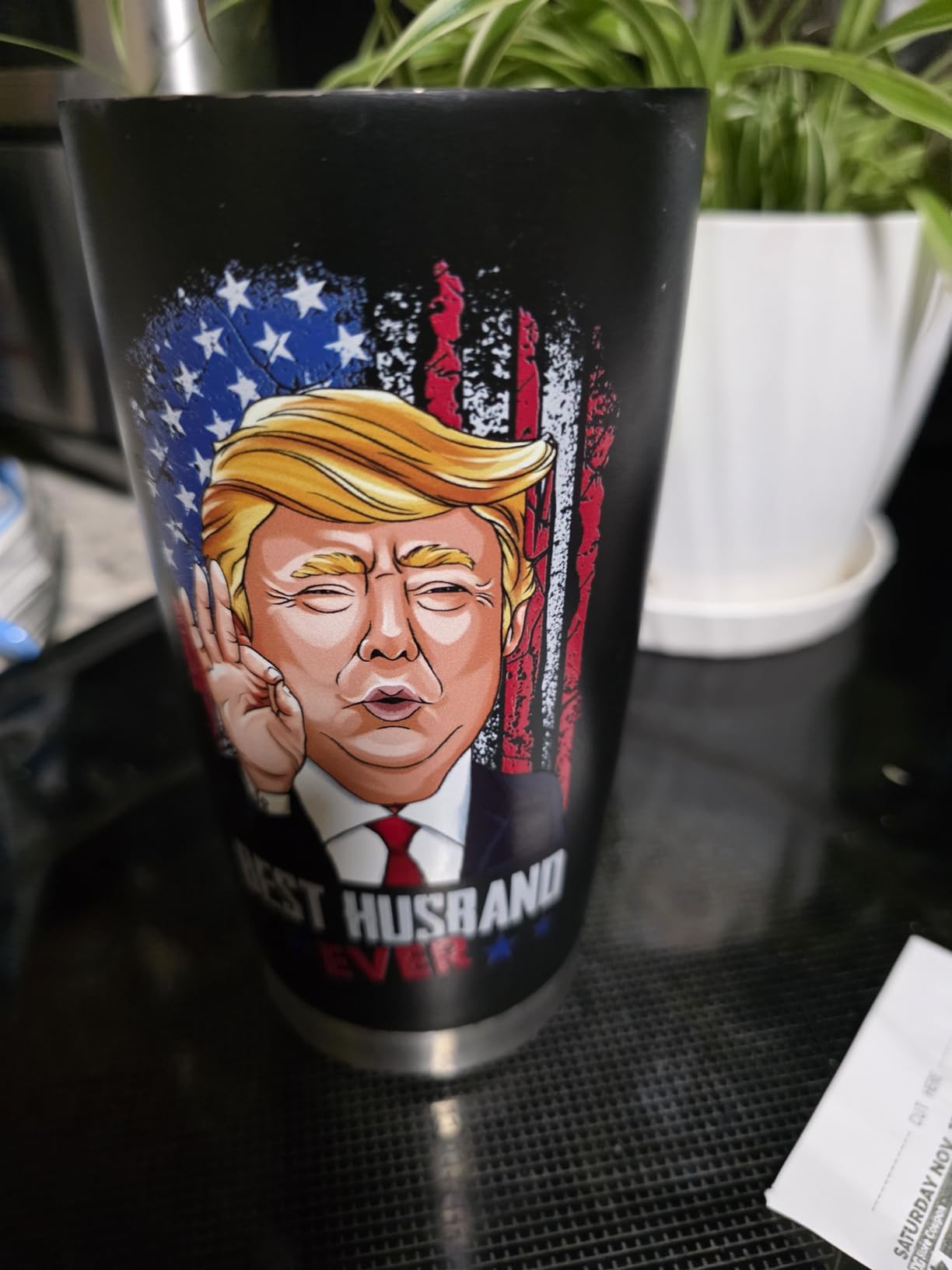 Mocosweeties Gifts for Husband from Wife - Wedding Anniversary for Him, Valentines Day, Fathers Day, Birthday Gifts for Him - Present for Husband from Wife - 20 Oz Black Stainless Steel Tumbler customer photo 1