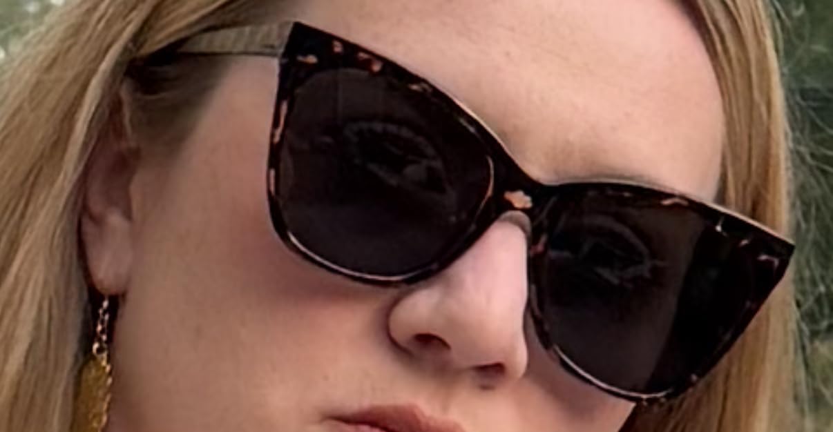 Large Polarized Cat Eye Sunglasses for Women customer photo 1