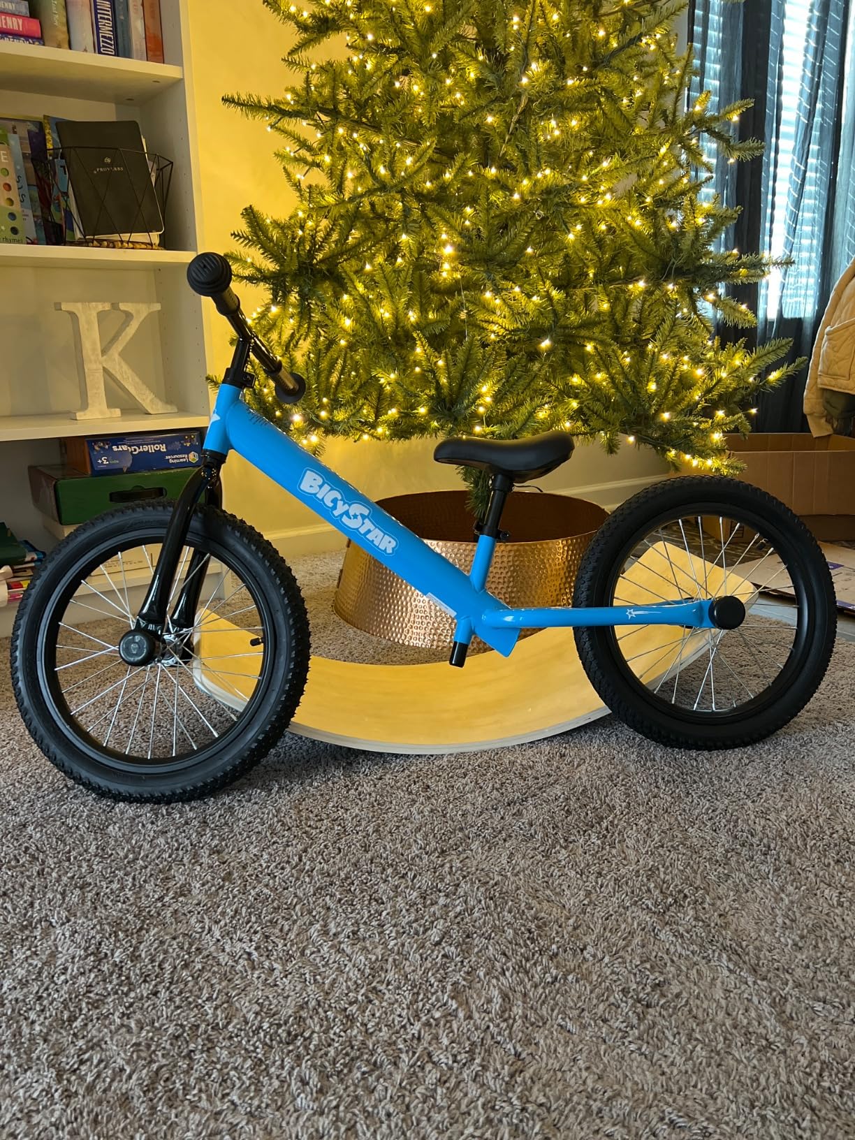 Bicystar 16 Inch Kids Balance Bike for 5-8 Year Old, No Pedals, Air Tires, Footrests, Adjustable Height for Big Boys, Girls customer photo 2