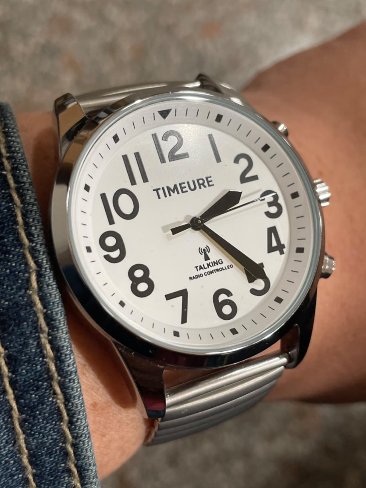 Talking Watch with Jumbo Numbers self-Setting for Blind Men, Seniors, Visually impaired, or Elderly, Father's Gift TIMEURE-2211 customer photo 1