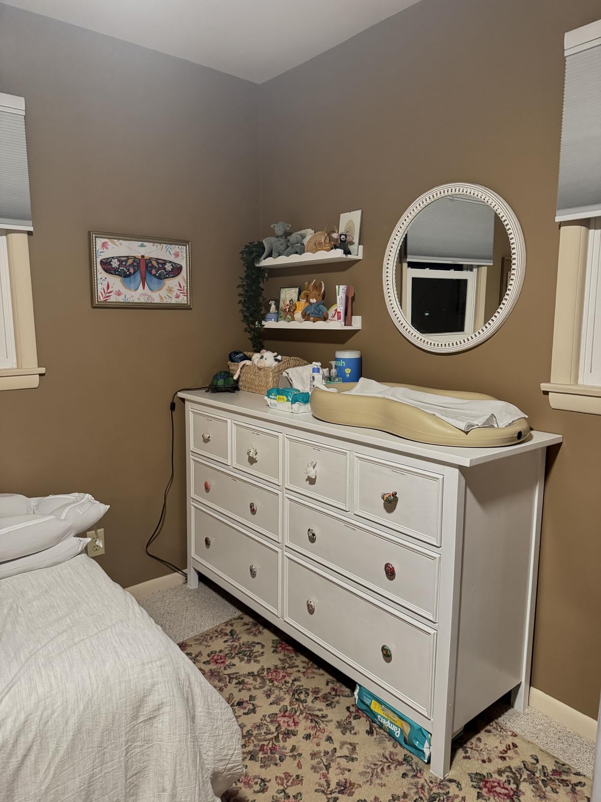 36 x 24 Inch Arched Wall Mirror with Beaded Wood Frame, Boho Farmhouse Decorative Arch Mirrors for Bathroom Over Sink, Living Room, Entryway customer photo 2