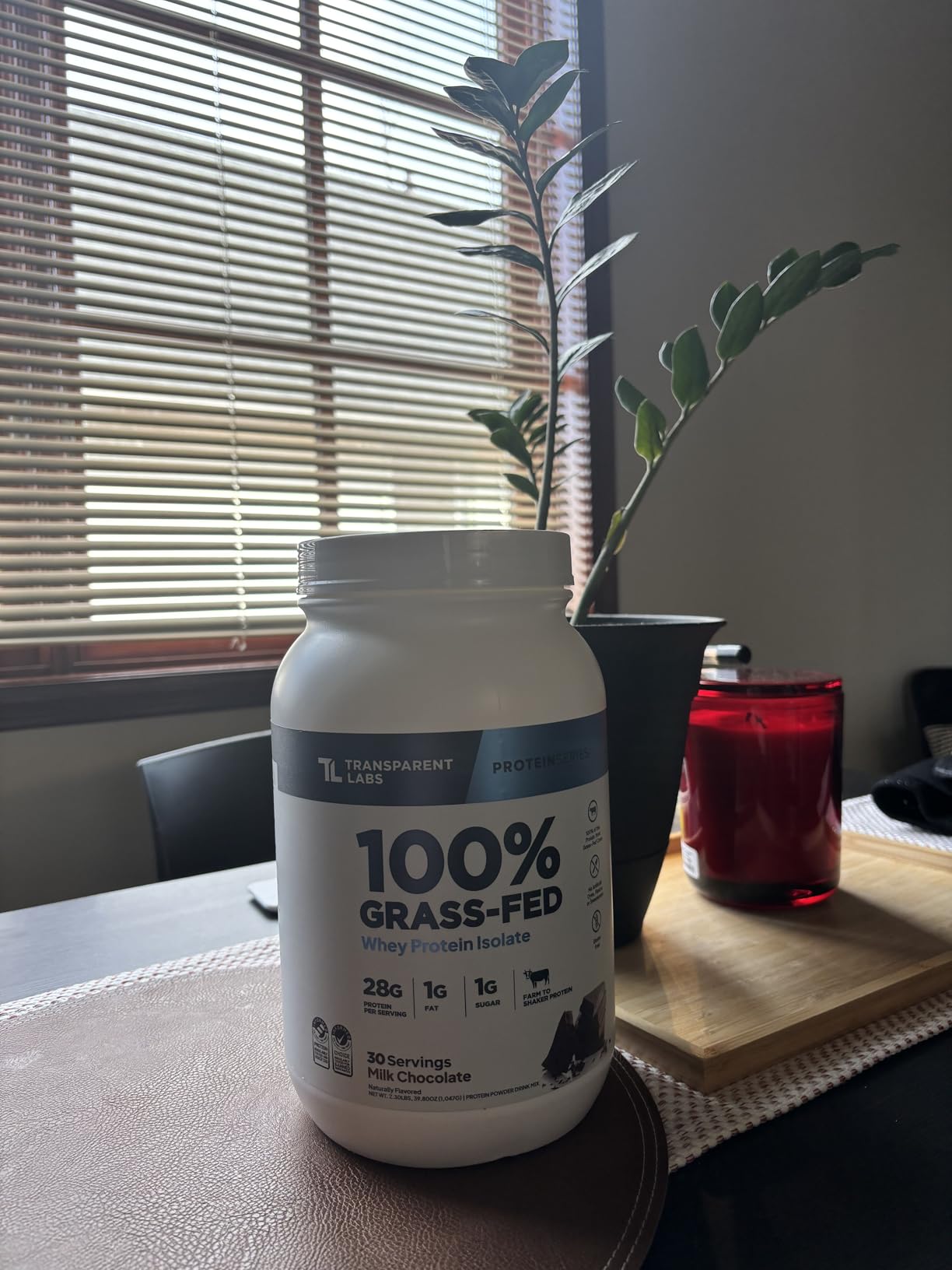 Transparent Labs Grass-Fed Whey Protein Isolate - Naturally Flavored, Gluten Free Whey Protein Powder with 28g of Protein per Serving & 9 Amino Acids - 30 Servings, Milk Chocolate customer photo 2
