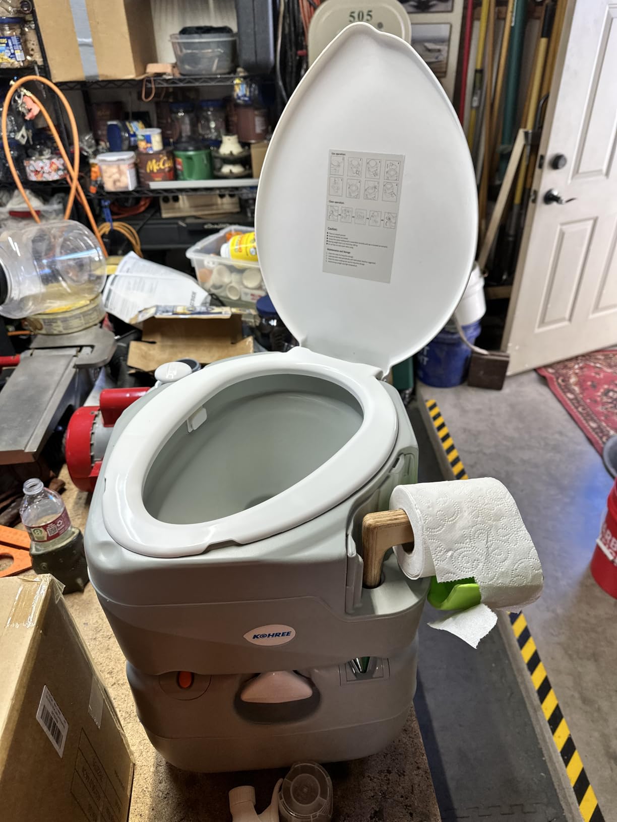 Kohree 5.8 Gal Camping Toilet: Portable Toilet for Adults with Diagonal Elongated Bowl Seat, Large Waste Tank, Leak-Proof Cassette with Level Indicator, RV Travel Porta Potty for Boat Trip Home Use customer photo 2