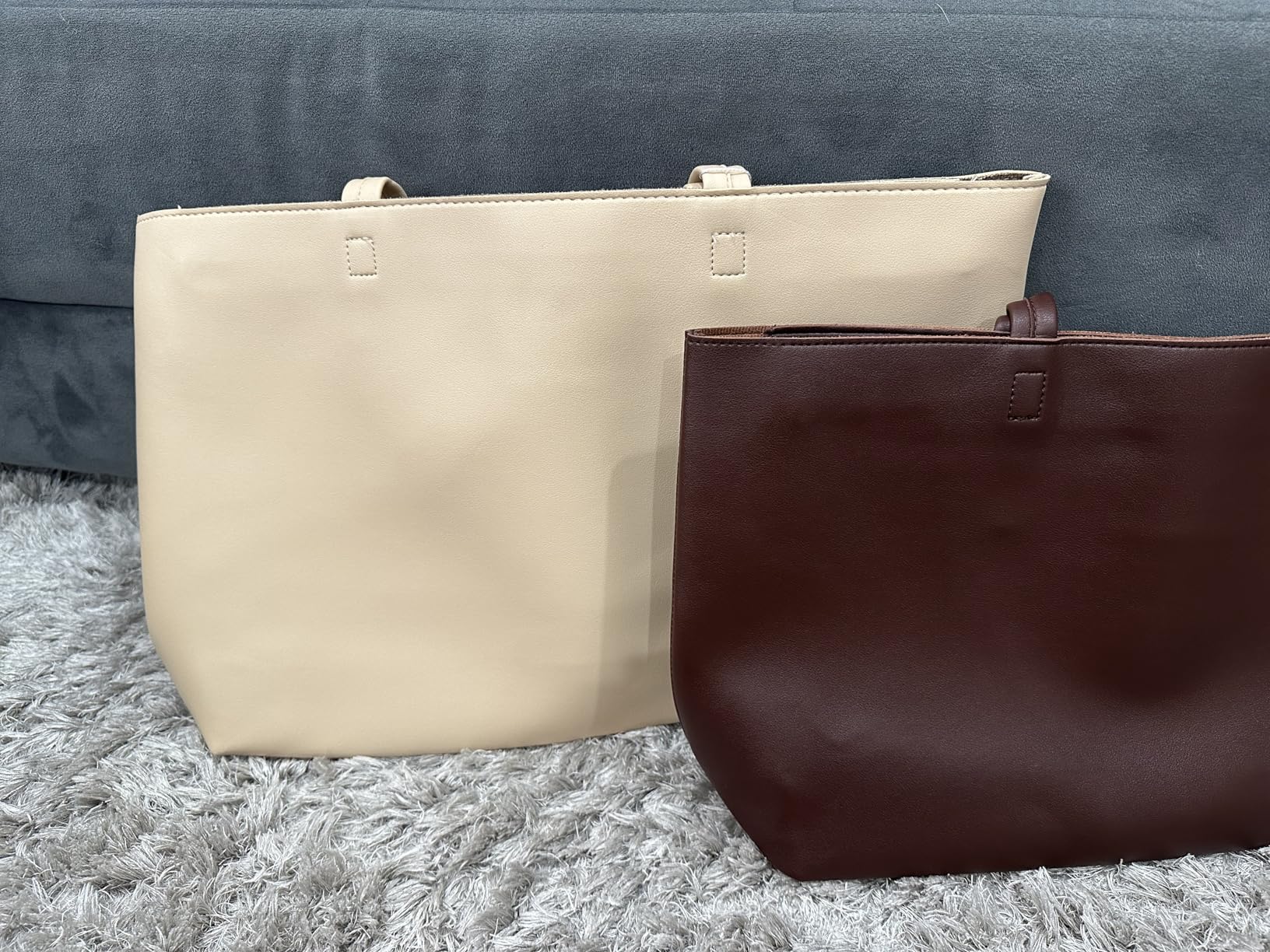 KALIDI Tote Bag Zipper Shoulder Bag Faux Leather Purses Satchel for Women Casual Handbag Work Dating College customer photo 2
