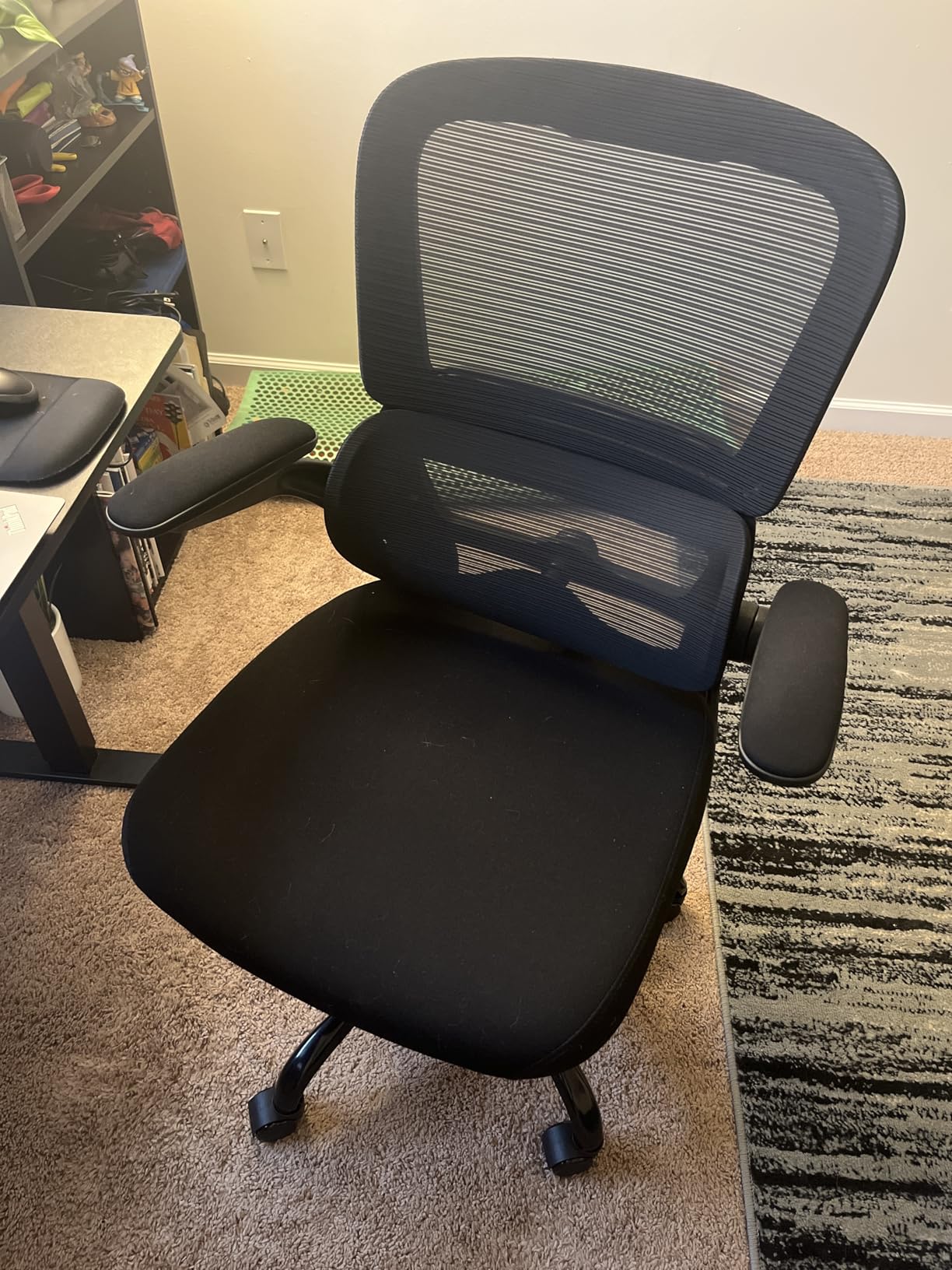 TRALT Office Chair - Ergonomic Desk Chair with Adjustable Lumbar Support, Mesh Computer Chair, Executive Chairs for Home Office Comfortable Lumbar Support (Black) customer photo 2