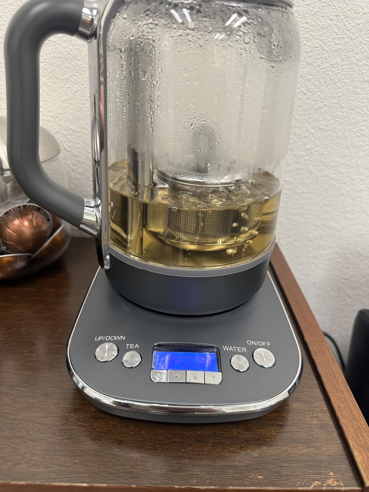 Joydeem Hot Tea Maker, Glass Electric Kettle with Auto Lift Tea Infuser and Temperature Control, 1.7L, JD-ZC6088G customer photo 1