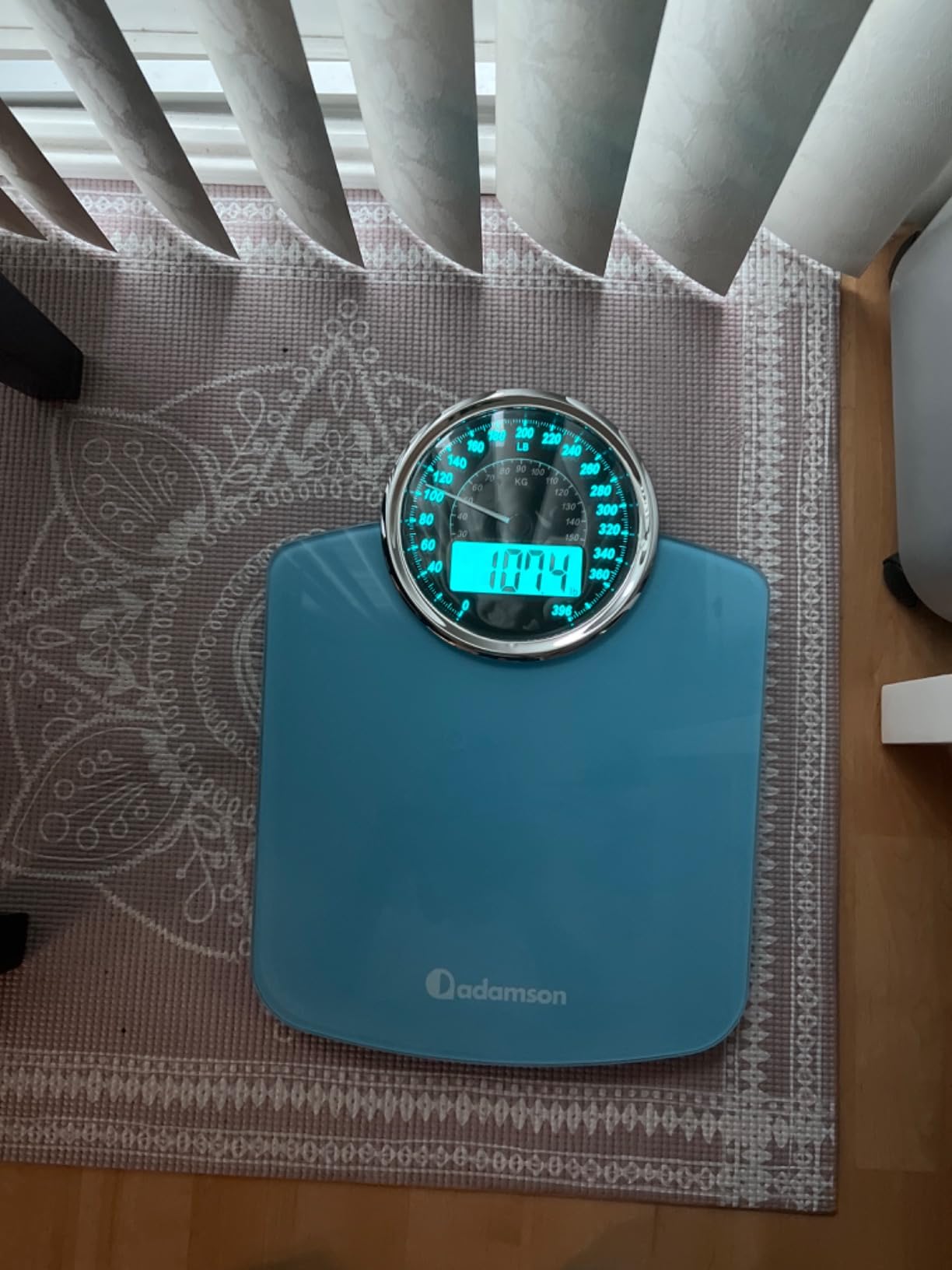 Adamson Hybrid 2-in-1 Analog & Digital Weighing Scale for Body Weight up to 400lbs - Thick Tempered Glass - Extra Large Display - Easy to Read Digital Bathroom Scale - New customer photo 2