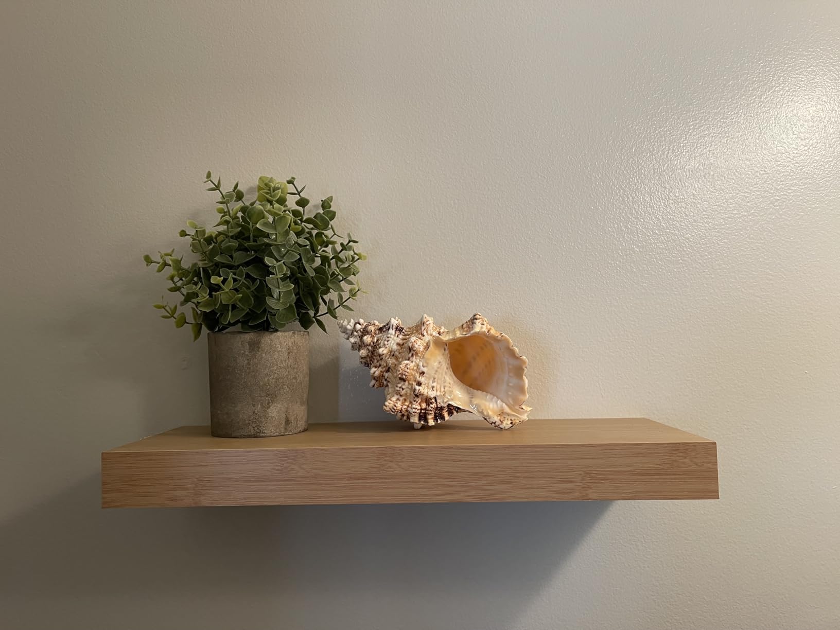 Sorbus Floating Shelves for Wall - 16 Inch Floating Shelf for Kitchen, Bedroom, Living Room, Bathroom, Home & Wall Decor - Mounted Bathroom Shelves with Invisible Brackets (Maple Wood, 2 Pack) customer photo 2