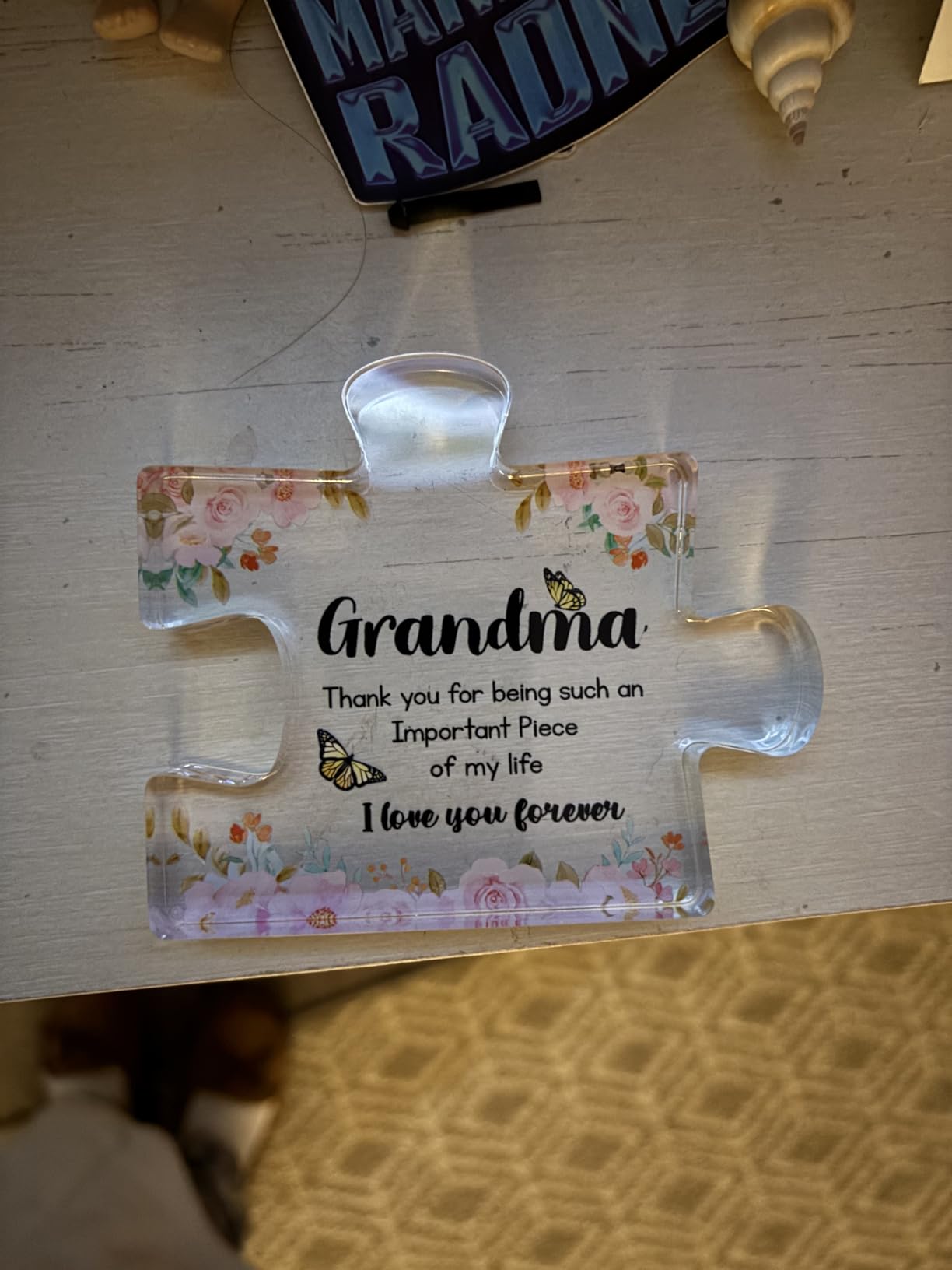 VELENTI Gifts for Mom - Cute Engraved Acrylic Block Puzzles Piece - Adorable Mom Gift from Son, Daughter - Fun Christmas, Mothers Day, Birthday Gift Idea for Mom - Fancy Decoration Piece for Home customer photo 2