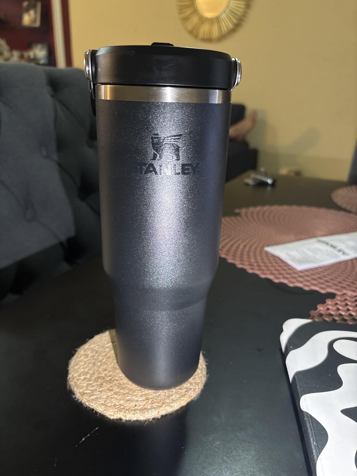 Stanley IceFlow Flip Straw Tumbler with Handle 30 oz | Twist On Lid and Flip Up Straw | Leak Resistant Water Bottle | Insulated Stainless Steel |BPA-Free | Black 2.0 customer photo 1