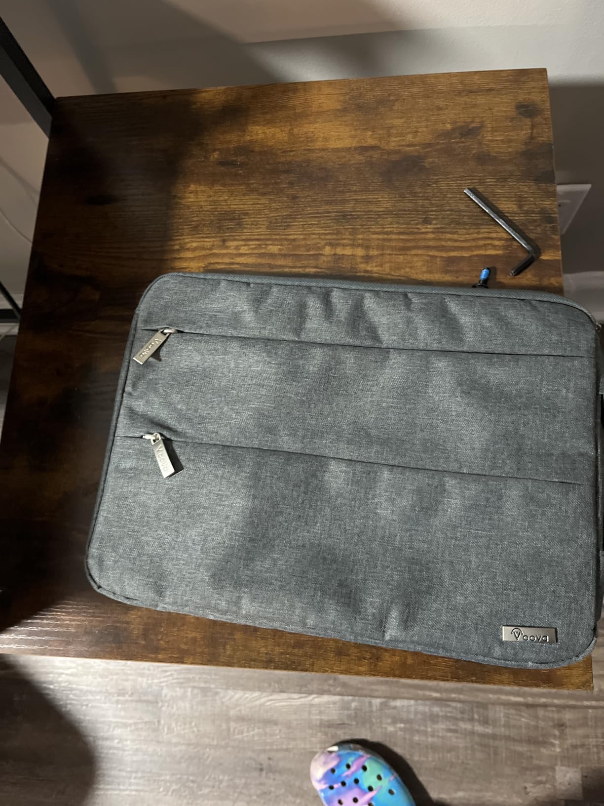 Voova Laptop Sleeve Carrying Case 14 15 Inch, Waterproof Slim Computer Cover Bag, Grey customer photo 1