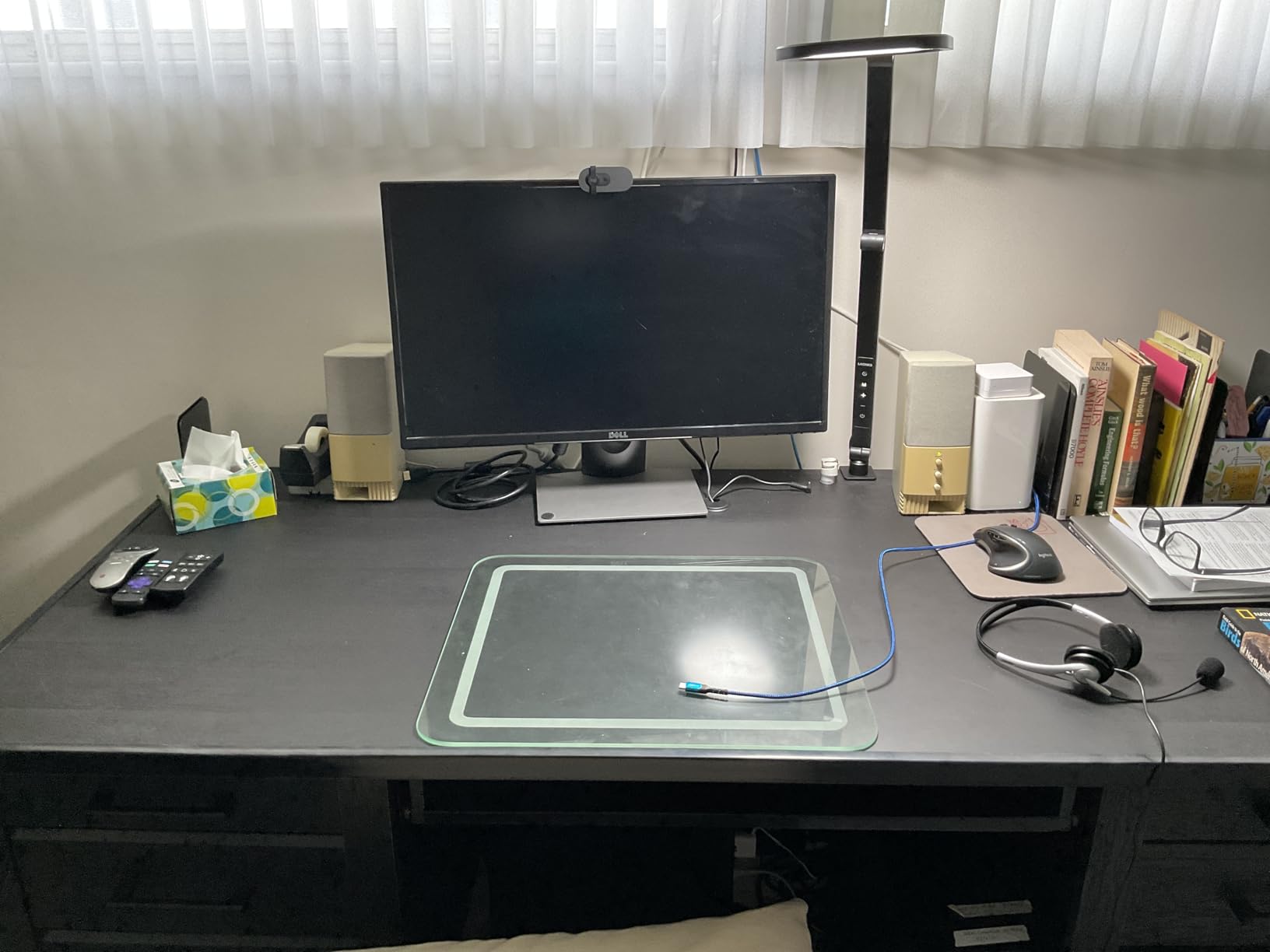 Video Conference Lighting for Computer, 15W Ring Light for Desk with C-Clamp, Swing Arm, Remote, Memory & Timer customer photo 1