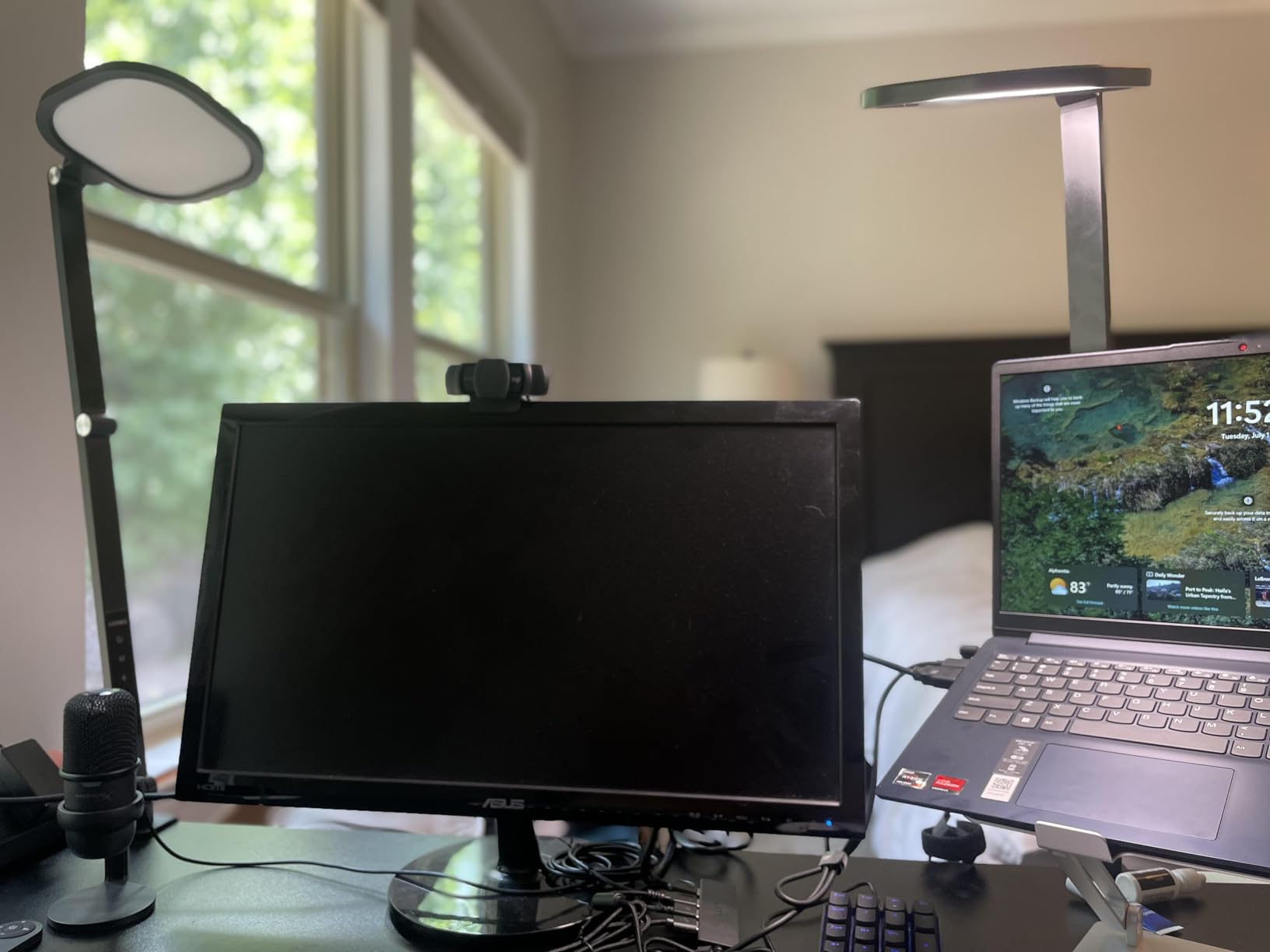 Video Conference Lighting for Computer, 15W Ring Light for Desk with C-Clamp, Swing Arm, Remote, Memory & Timer customer photo 2