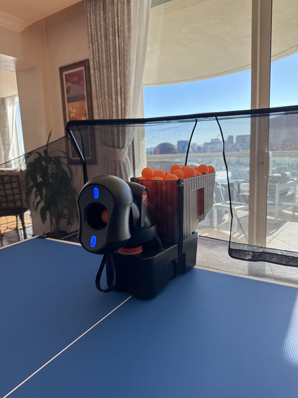 PONGBOT Table Tennis Robot: APP Control 264 Drills, Portable Ping Pong Machine with Spin/Speed Customization, 150-Ball Capacity customer photo 1